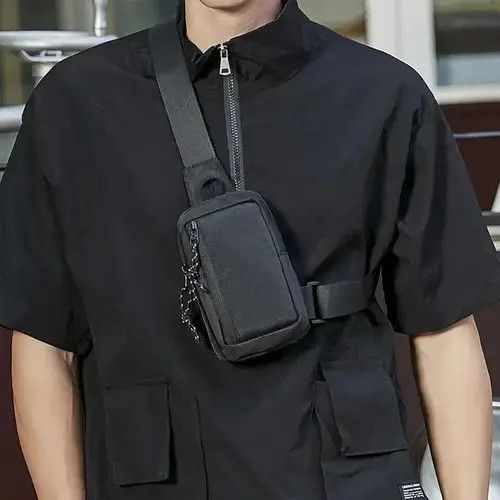 Other Black Shoulder Carry Side Bag Zip Satchel Pack Tactical Size ONE SIZE - 1 Thumbnail
