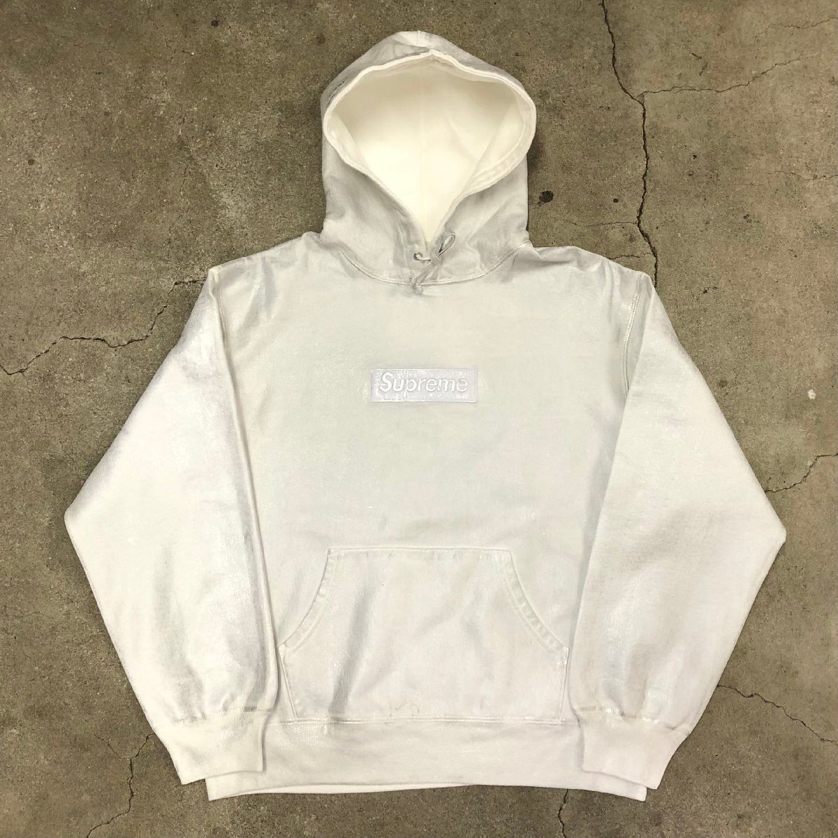 Maison Margiela × Supreme MM6 Foil Box Logo Hoodie s/s 24 Size US M / EU 48-50 / 2 - 1 Thumbnail