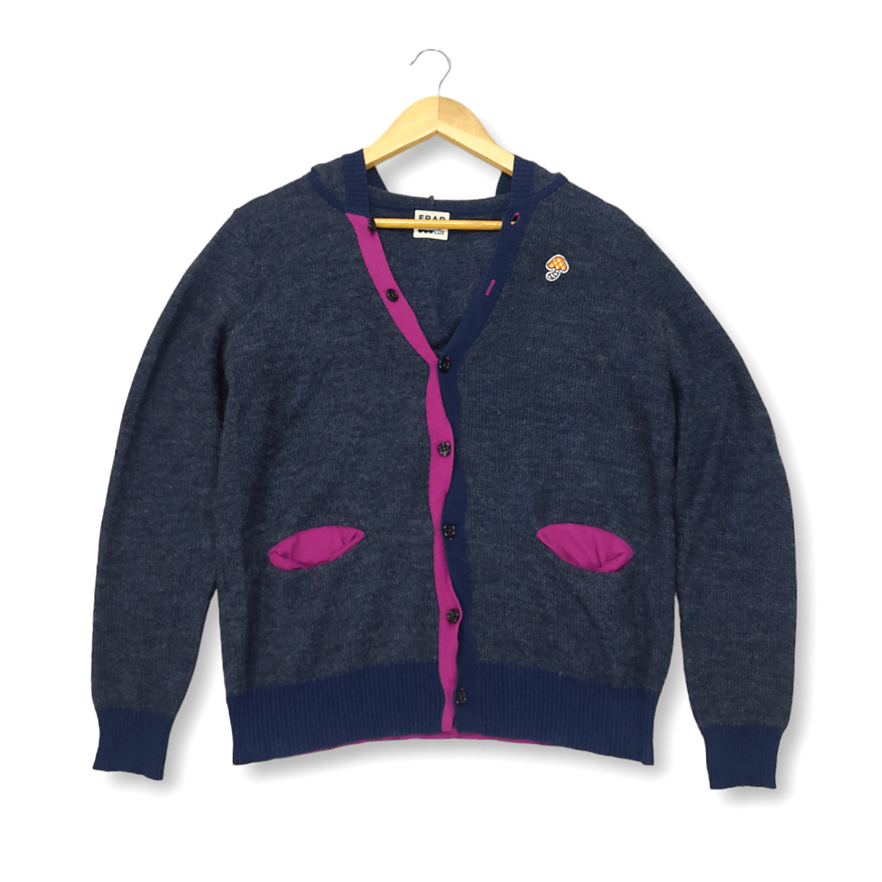 image of Frapbois Half Wool Hooded Buttons Up Cardigan, Women's (Size Medium)
