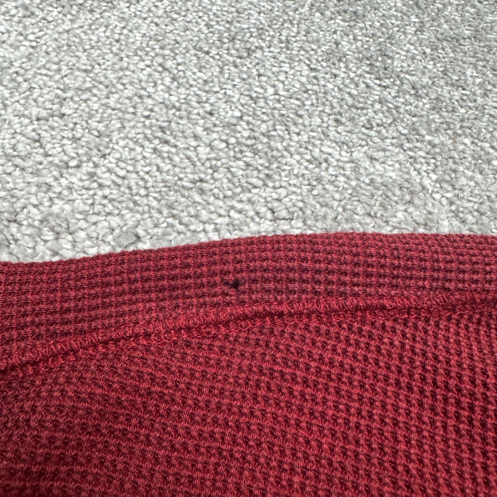 Banana Republic Banana Republic Thermal Waffle Knit Pullover Sweater Men XL Red Crew Neck Cotton Size US XL / EU 56 / 4 - 3 Thumbnail
