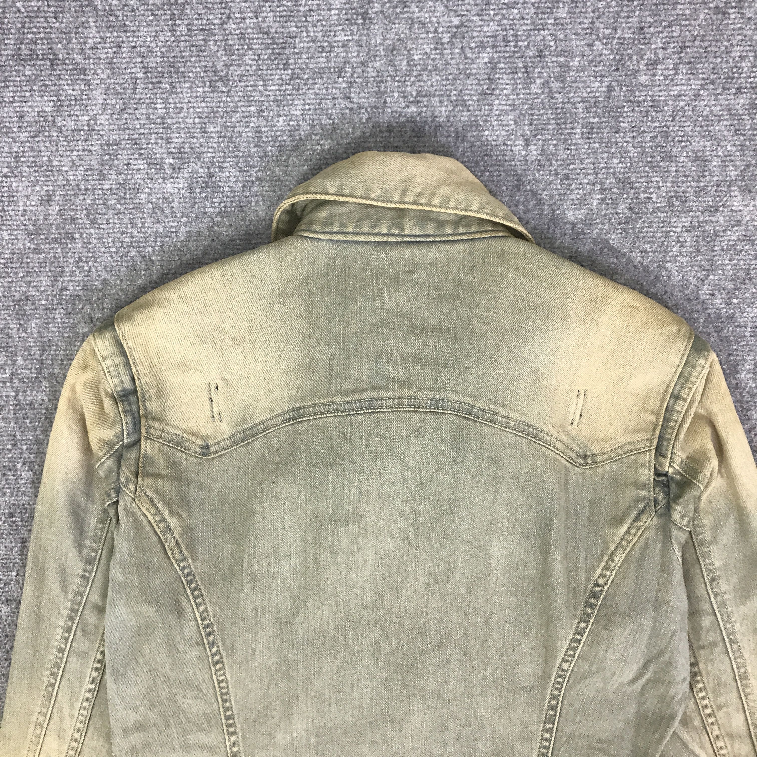 5351 POUR LES HOMMES 5351 VTG POUR LES HOMMES RUSTY DESIGN DENIM JACKET K86B16 Size US L / EU 52-54 / 3 - 4 Thumbnail