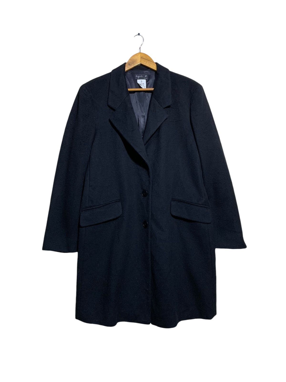 agnes b. 🔥AGNES B. WOOL OVERCOATS BLCK Size M / US 6-8 / IT 42-44 - 1 Thumbnail