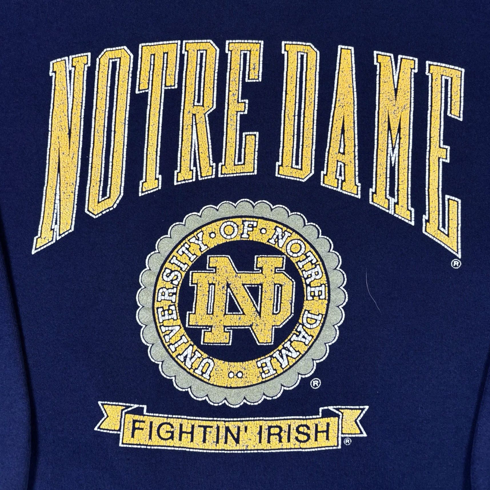 Vintage Vintage Notre Dame University Sweatshirt College Logo Fighting Irish Adult XL Size US XL / EU 56 / 4 - 6 Thumbnail