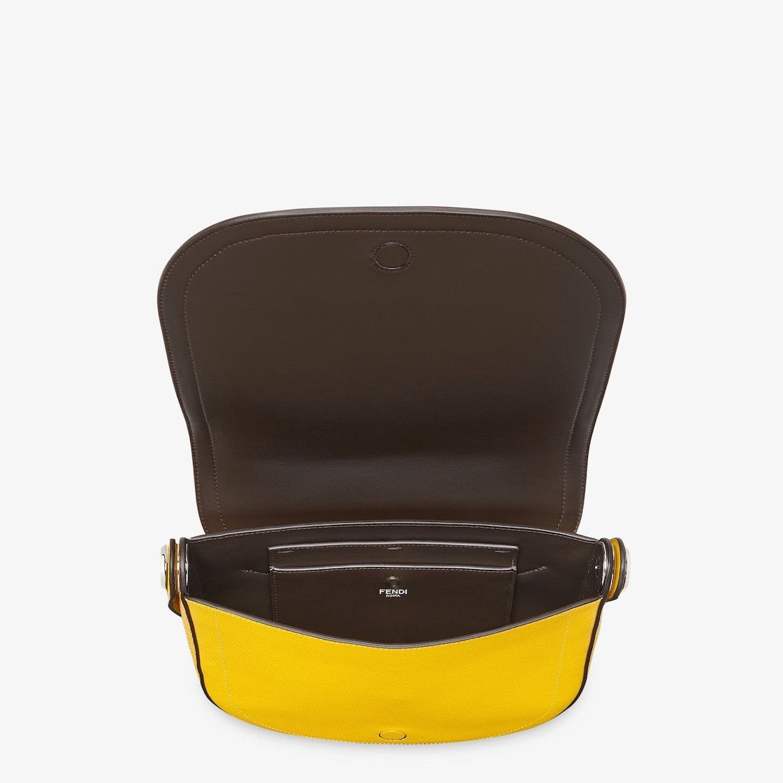 Fendi o1s1wg110925 Size:OS/Fendi Roma Leather Chiodo in Yellow Size ONE SIZE - 3 Thumbnail