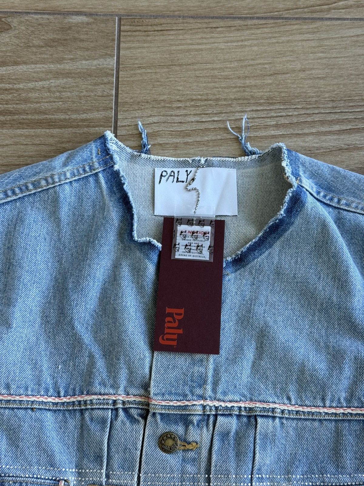 Paly Hollywood PALY Cropped Denim Jacket Light Blue Size US XXL / EU 58 / 5 - 3 Thumbnail