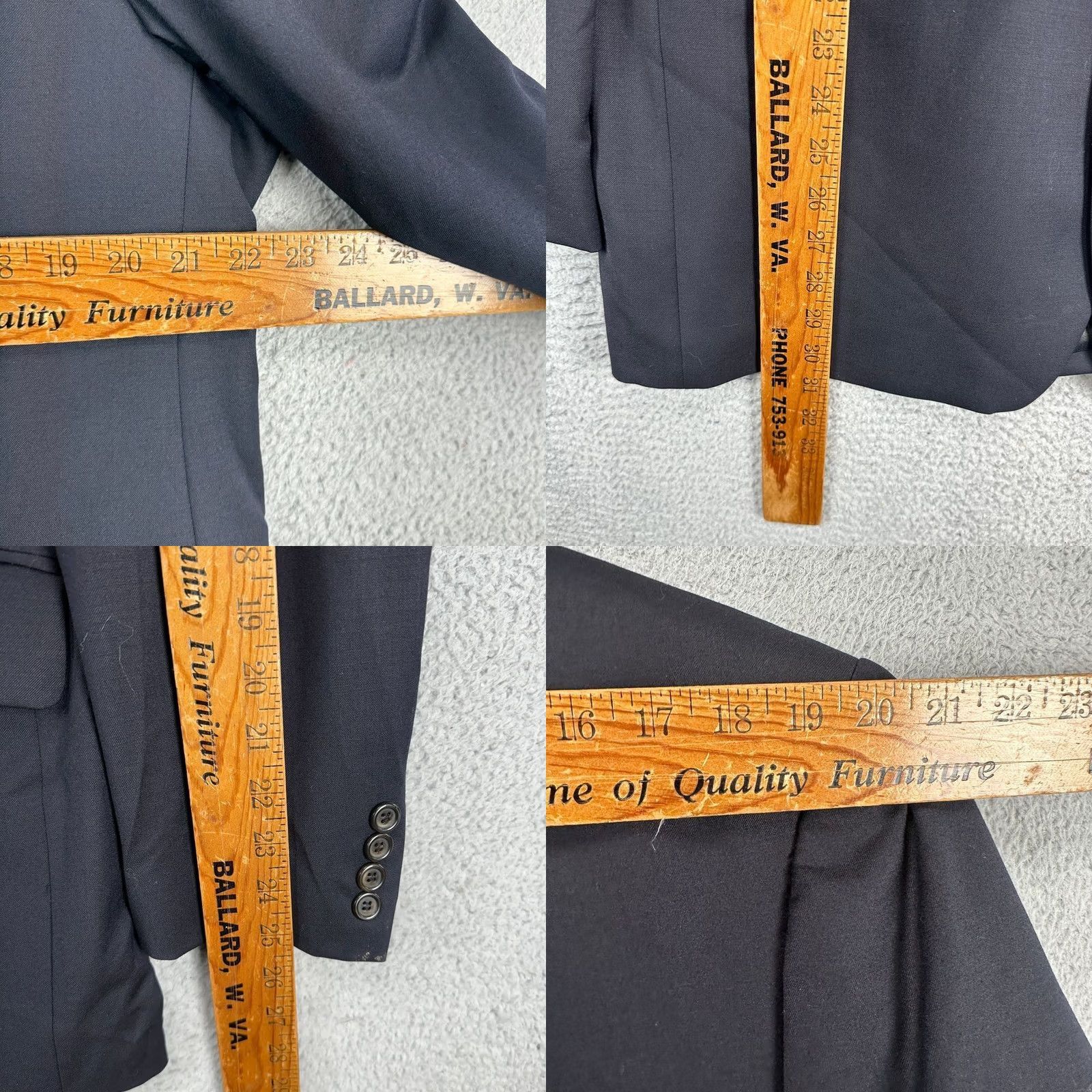 Ralph Lauren Ralph Lauren Sport Coat Blazer Mens 44R Black Wool 2 Button Tuxedo Jacket Long Sleeve Single-Breasted Victorian? Size 44R - 8 Thumbnail