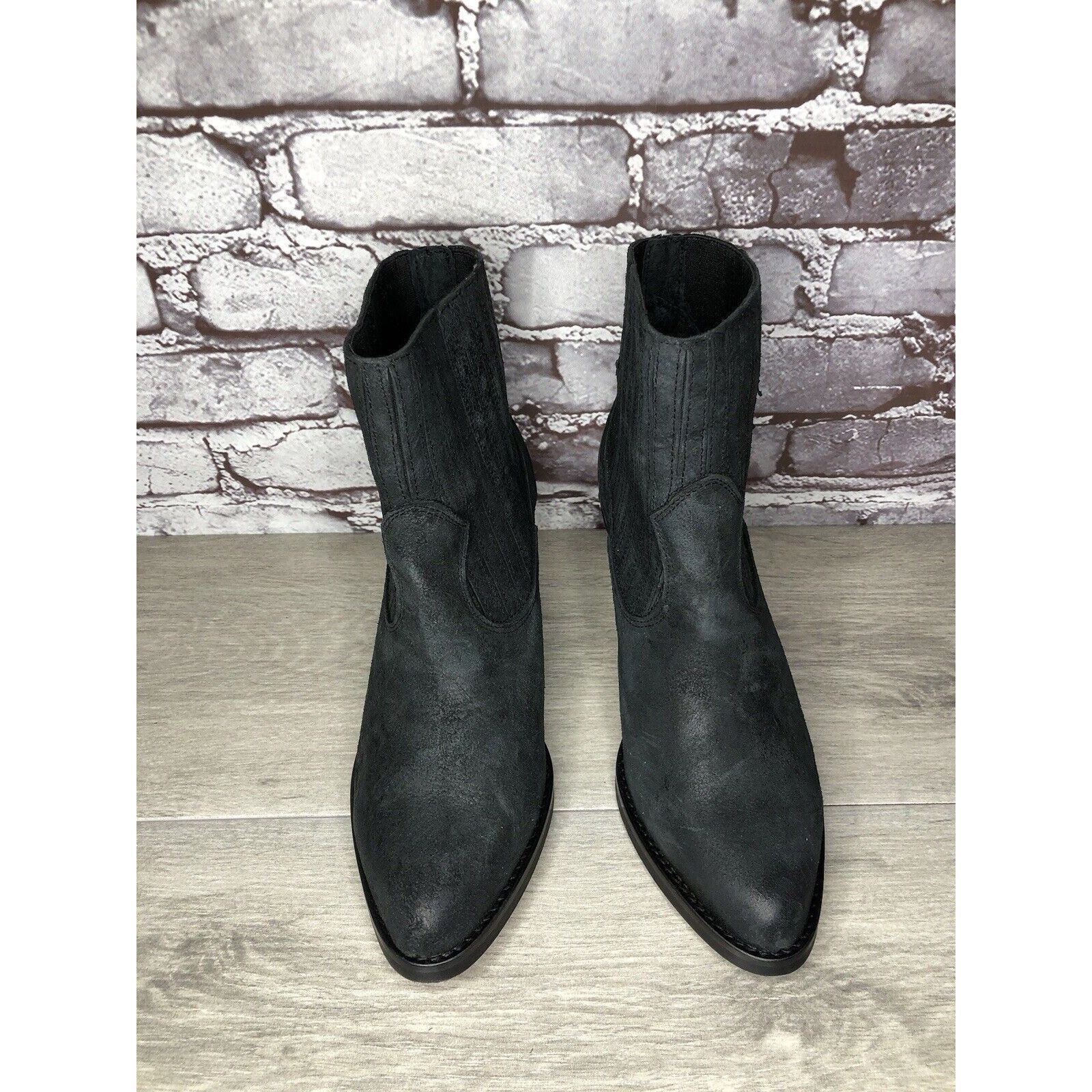 Other Musse & Cloud Black Suede Leather Chelsea Block Heel Boots W Size US 10 / IT 40 - 11 Thumbnail