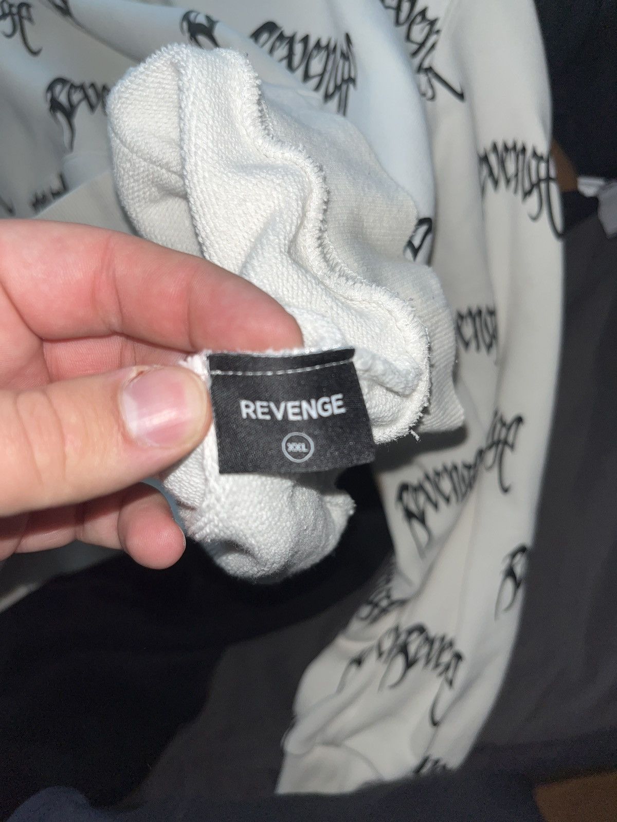 Revenge Revenge all over white hoodie XXL Size US XXL / EU 58 / 5 - 3 Thumbnail