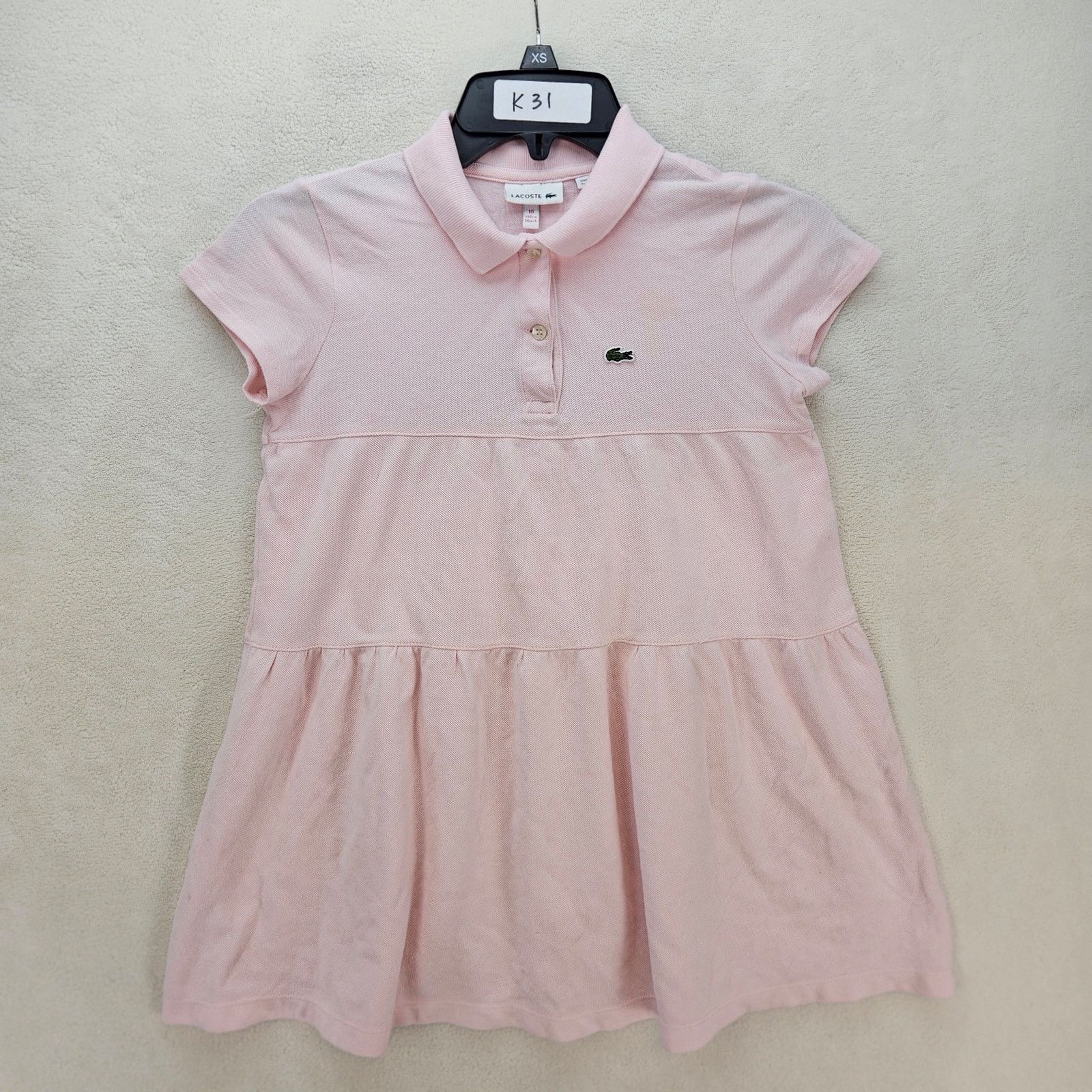 Lacoste LACOSTE GIRLS SIZE 10 LIGHT PINK POLO SKIRT DRESS Size US L / EU 52-54 / 3 - 1 Thumbnail