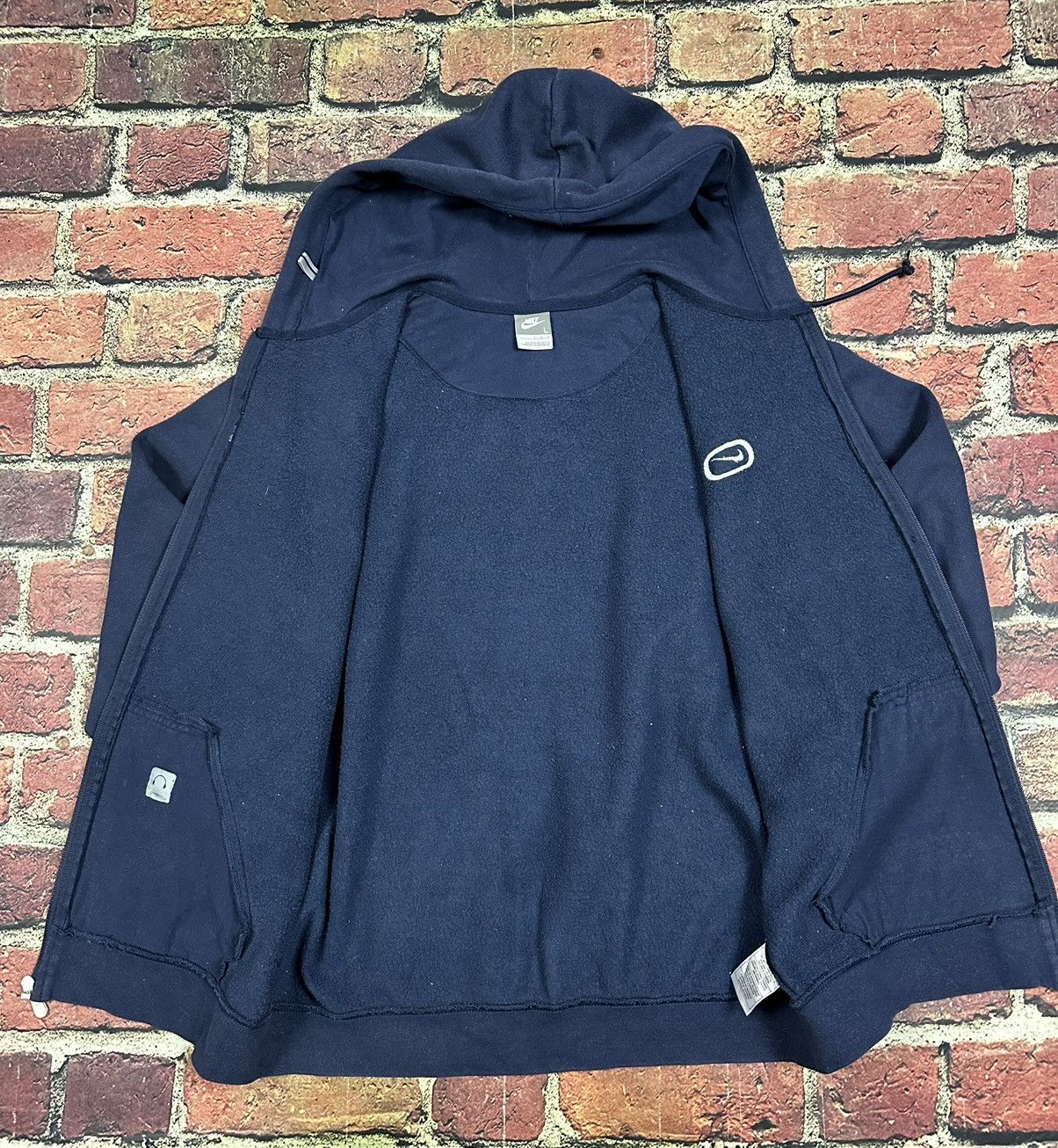 Nike Vintage Nike Y2K Blue Two Tone Full Zip Hoodie Sweatshirt Size US L / EU 52-54 / 3 - 7 Thumbnail