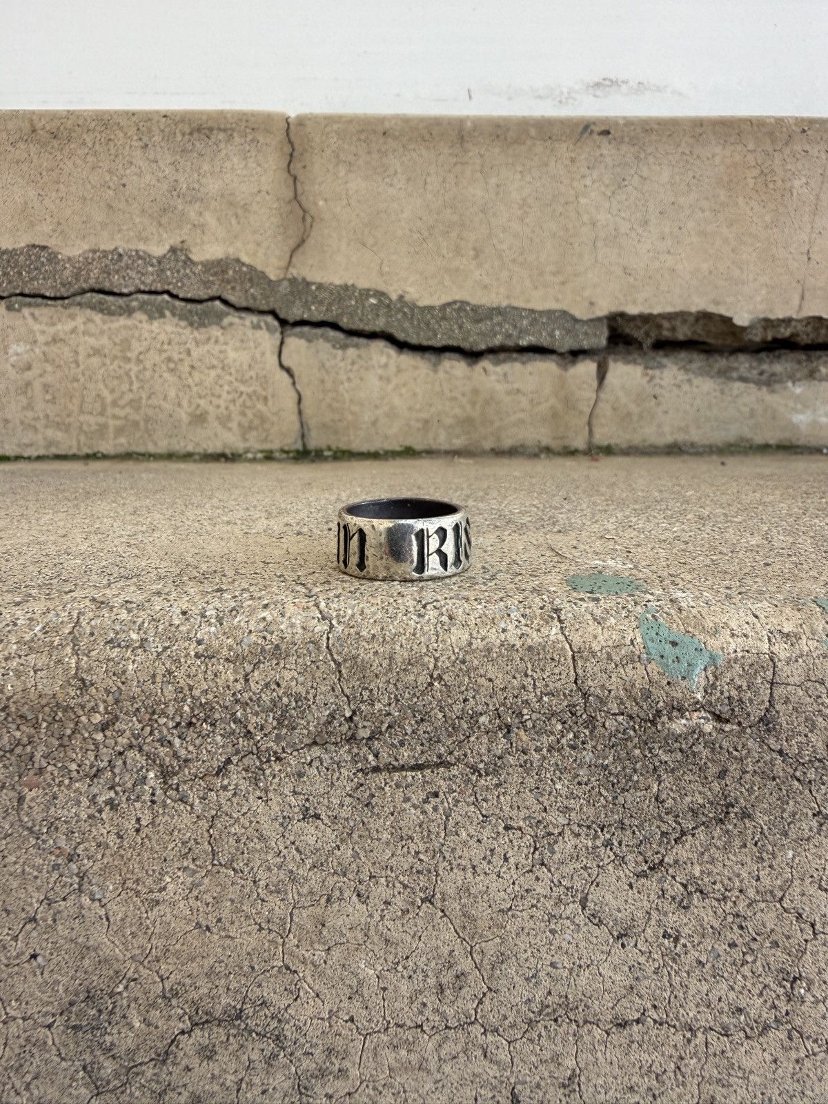 Sterling Silver Skull “Rise & Ruin” Signet Pinky Ring Size ONE SIZE - 3 Thumbnail