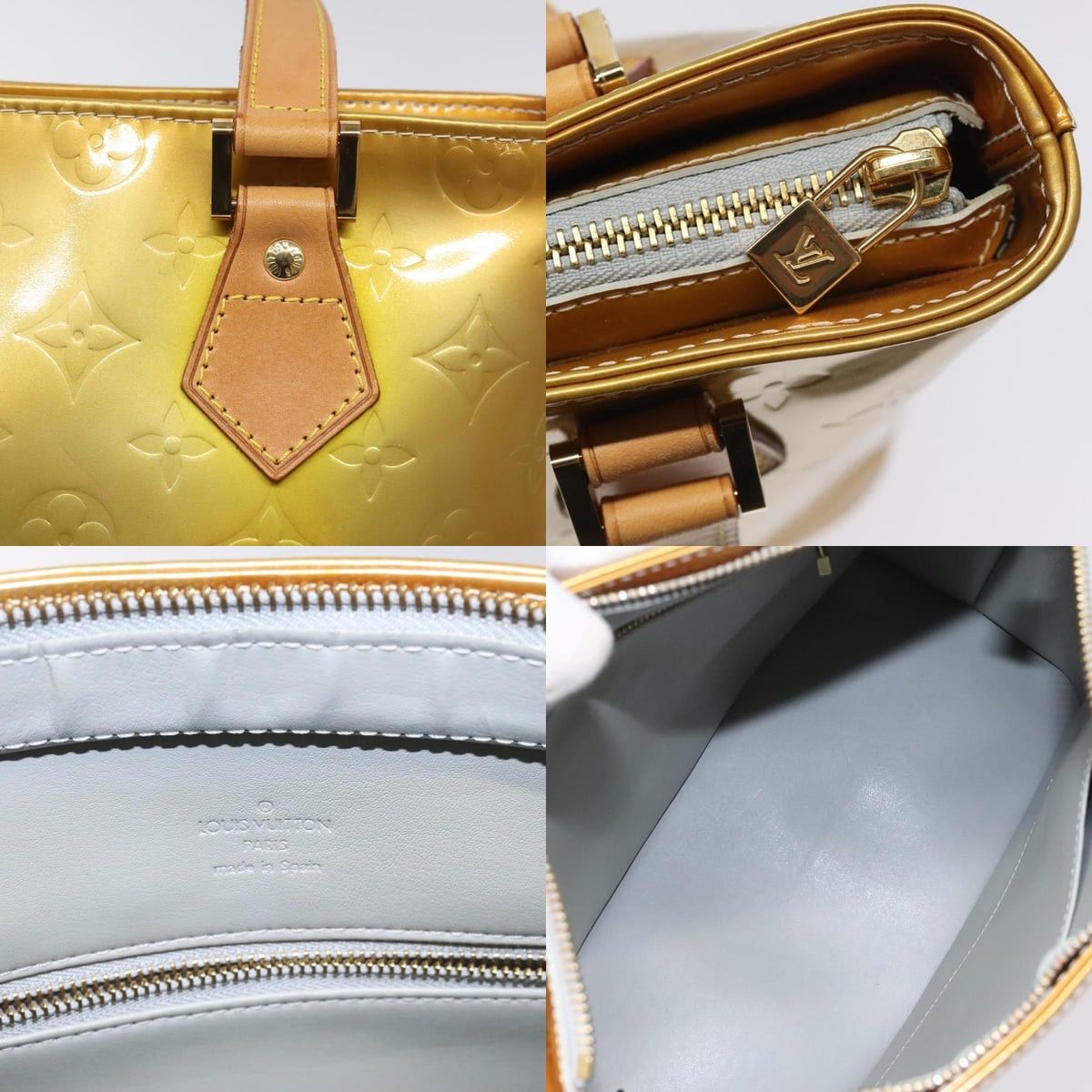 Louis Vuitton LOUIS VUITTON Monogram Vernis Houston Hand Bag Gris M91053 Size ONE SIZE - 11 Thumbnail
