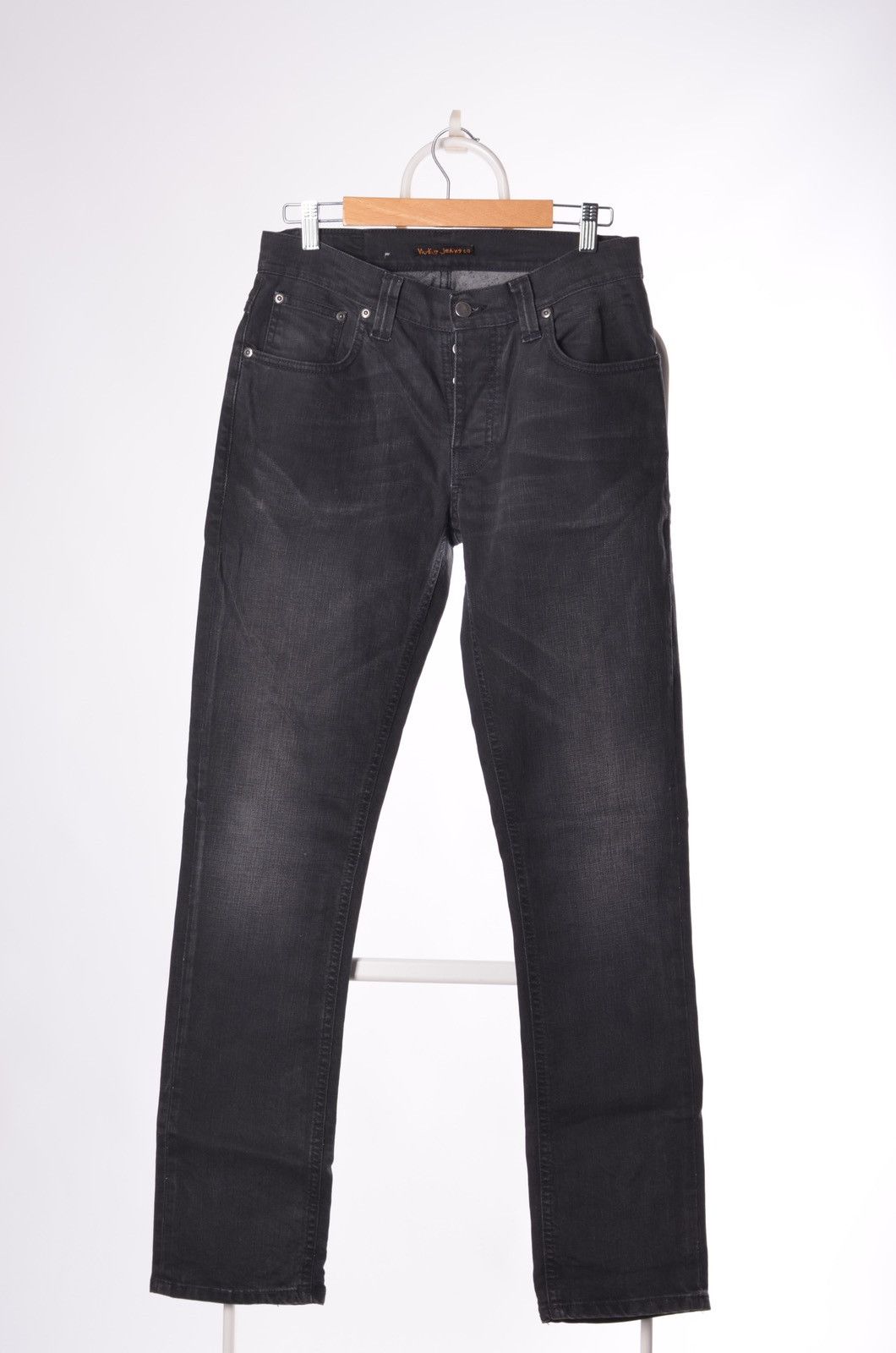 Nudie Jeans Nudie Jeans Grim Tim Broken Black Denim Pants Size US 31 - 3 Thumbnail