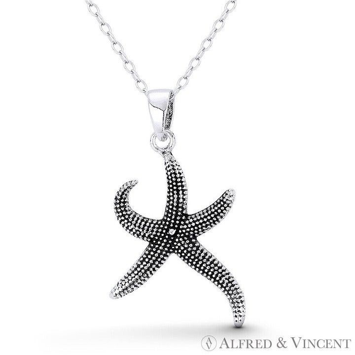 Other Starfish Ocean Sealife Charm Oxidized Pendant Size ONE SIZE - 1 Preview