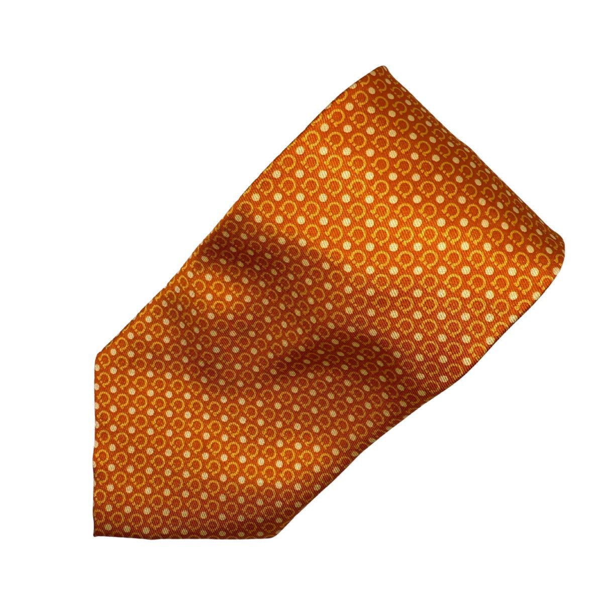 Salvatore Ferragamo Salvatore Ferragamo Silk Tie,Orange, Made in Italy, Like New Size ONE SIZE - 2 Thumbnail