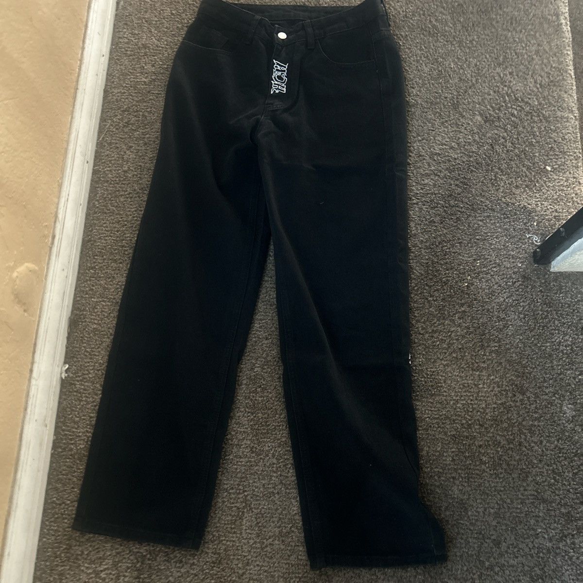 Other Black and White baggy pants with back pocket design Size US 34 / EU 50 - 1 Thumbnail