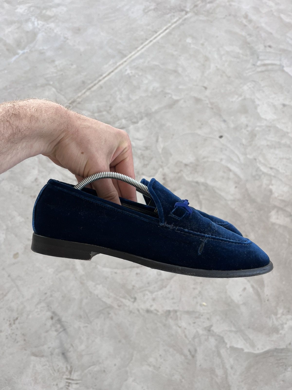 Jimmy Choo Jimmy Choo Loafers Slip-ons Velvet Blue Luxury Y2K Designer Size US 9 / EU 42 - 2 Thumbnail