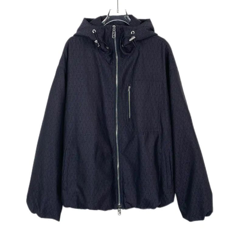 Fendi Fendi Men's Navy Wool Jacket 0089 Size US L / EU 52-54 / 3 - 1 Thumbnail