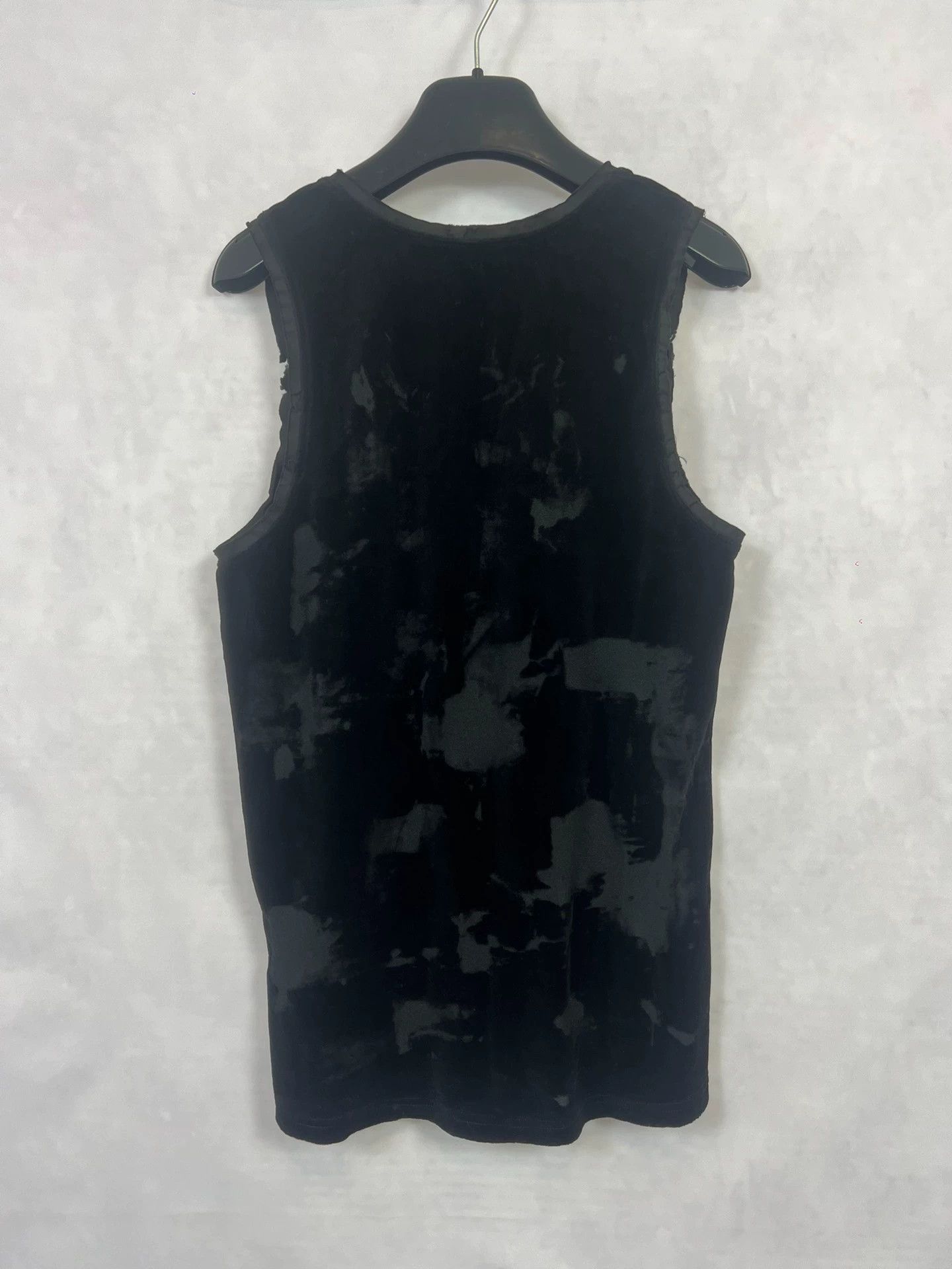 Saint Laurent Paris SLP Destroyed Wormhole Velvet Sleeveless Gilet Sample Size S / US 4 / IT 40 - 2 Thumbnail