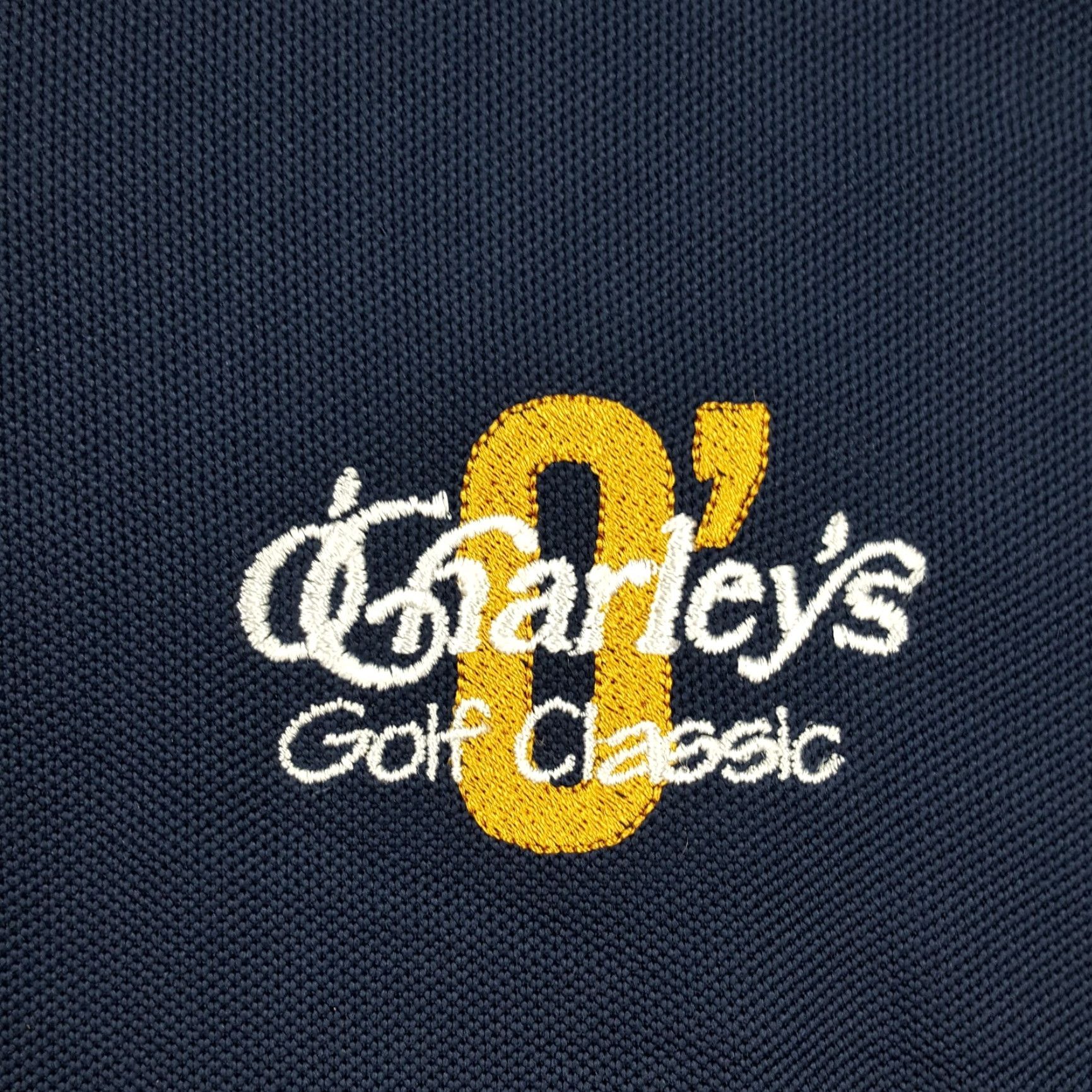 Vintage VINTAGE O'Charley's Golf Collared Navy Blue Men's L Short Sleeve Pullover Polo Shirt Size US L / EU 52-54 / 3 - 3 Thumbnail