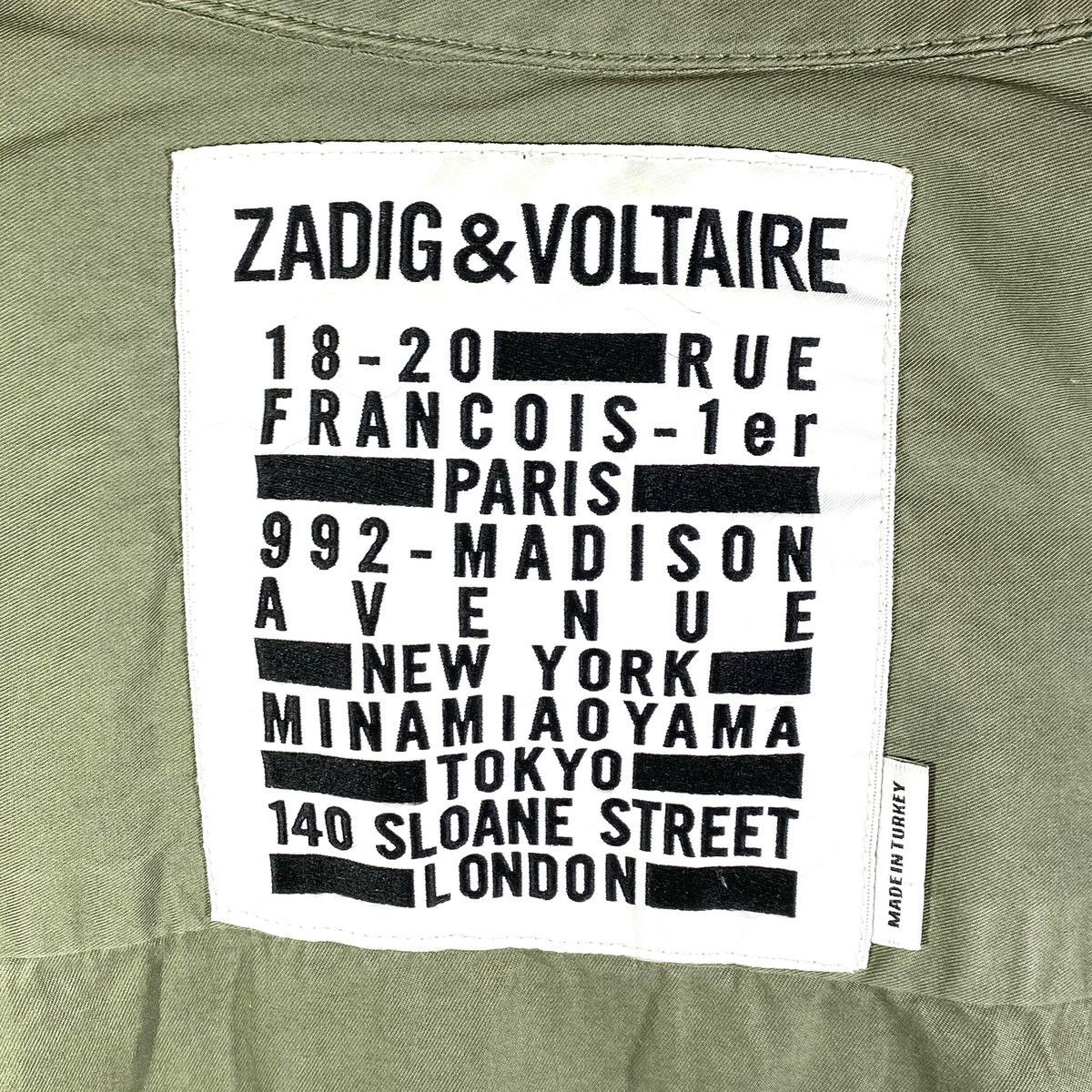 Zadig & Voltaire Chemise Trela Zip Militaire Rock Chic Zadig & Voltaire Size US S / EU 44-46 / 1 - 6 Thumbnail
