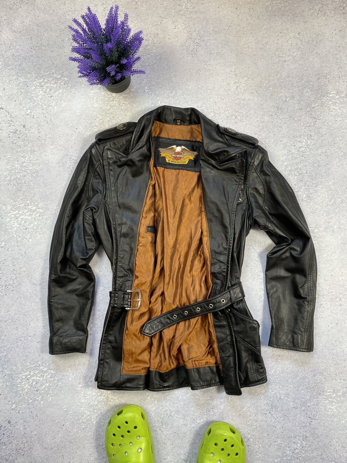 Harley Davidson × Vintage Vintage Harley Davidson Leather Jacket Size XS Size XS / US 0-2 / IT 36-38 - 5 Thumbnail