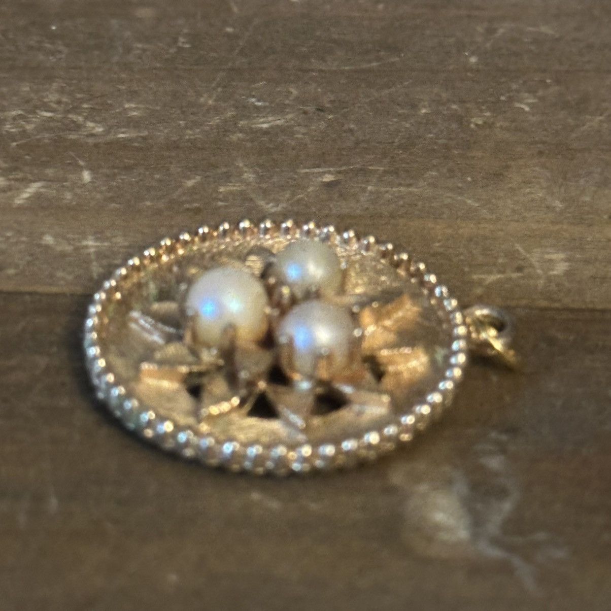 Vintage Vintage gold tone 3D pearl flower pendant Size ONE SIZE - 3 Thumbnail