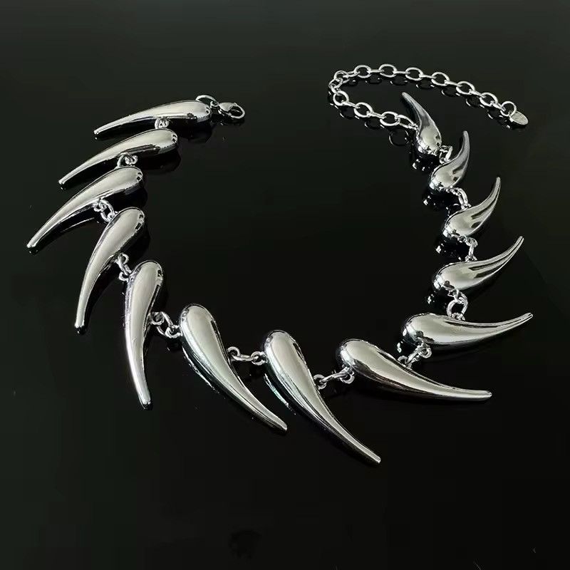 Jewelry × Vintage Stainless Steel Chains Rivet Choker Necklace Size ONE SIZE - 5 Thumbnail