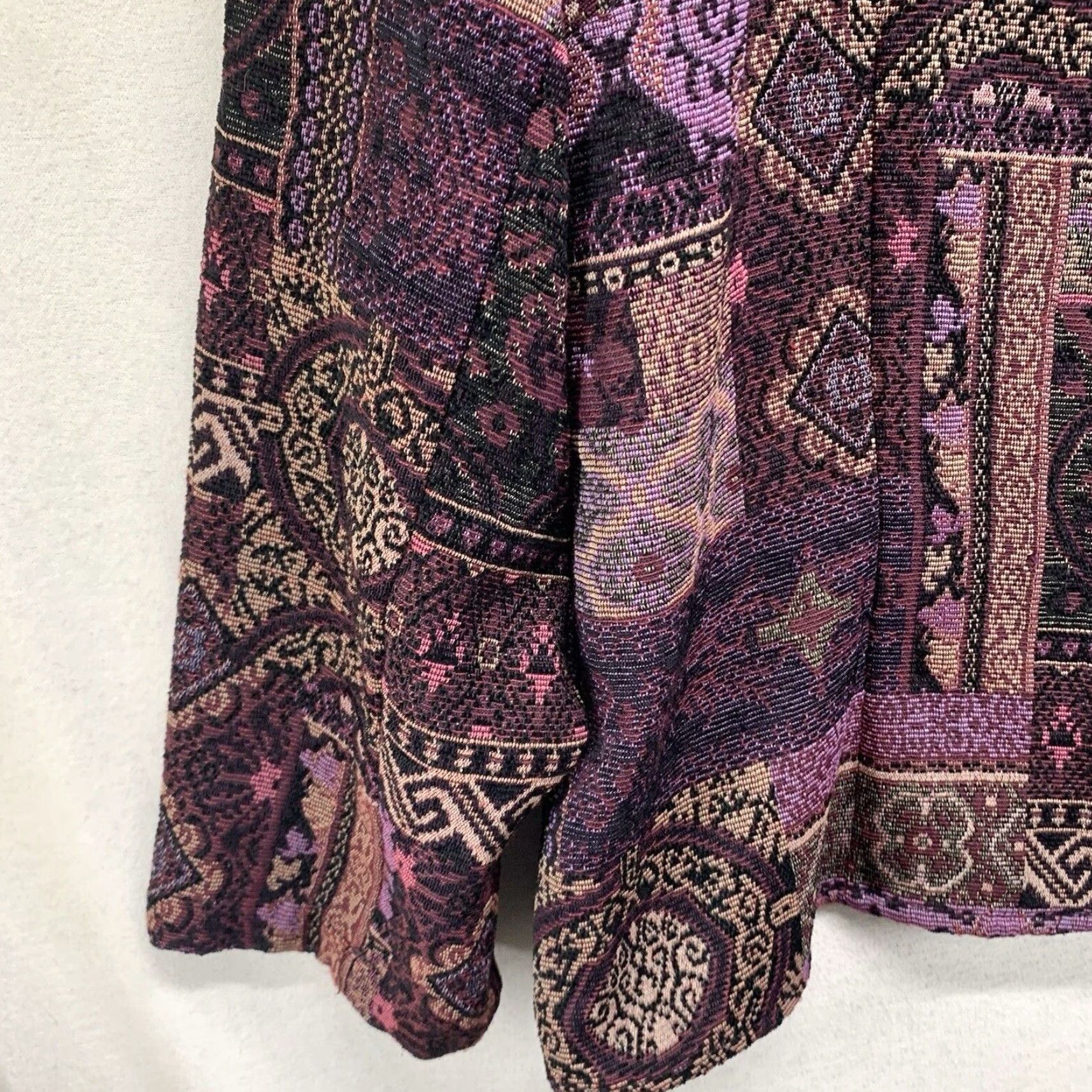 Vintage VINTAGE Dressbarn Purple Tapestry Brocade Blazer Jacket 2X Women Casual Formal Fall Winter Size XXL / US 16-18 / IT 52-54 - 4 Thumbnail