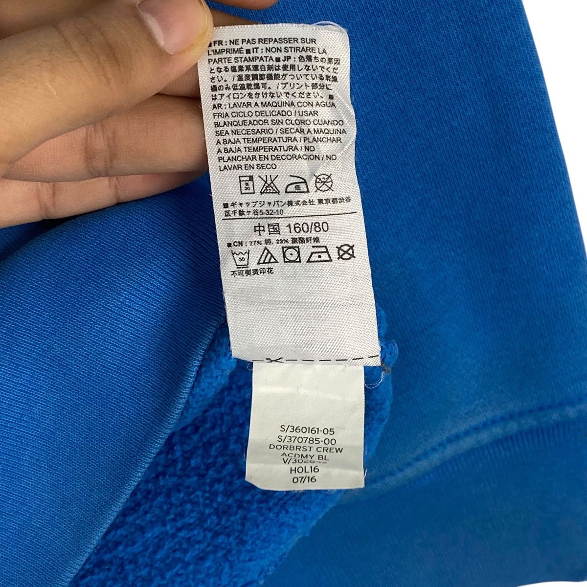 Gap × Vintage Vintage GAP Kids Embroidered Crewneck Sweatshirt Blue Size US S / EU 44-46 / 1 - 10 Thumbnail