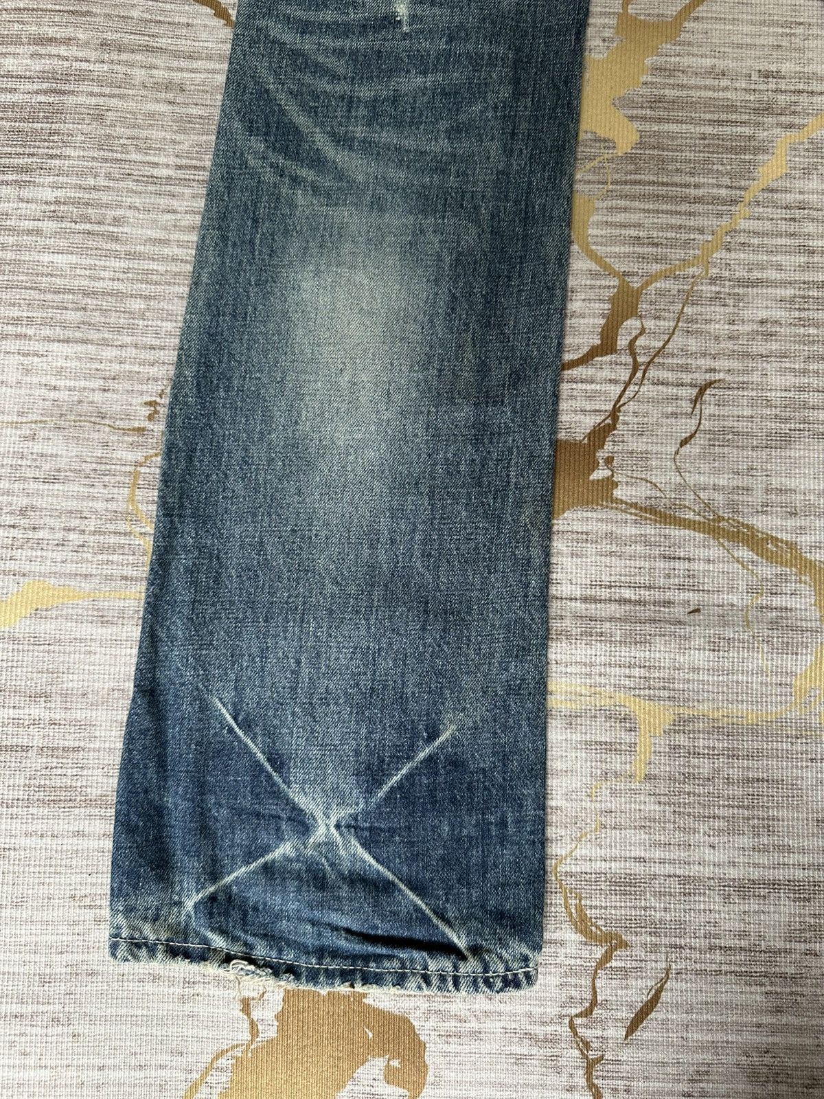 CIVARIZE FLARE Cavari A Studded Pocket Claw Marks Distressed Denim Size US 32 / EU 48 - 14 Thumbnail
