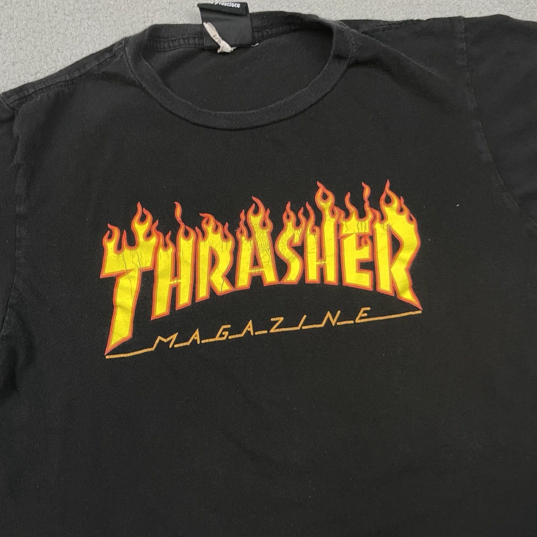 Thrasher Thrasher T-Shirt Adult Small Black Logo Graphic Crew Neck Skate Men's Shirt Short Sleeve, Thrasher, Black, Graphic, Logo, Skateboarding, 2010-2019 Size US S / EU 44-46 / 1 - 2 Thumbnail
