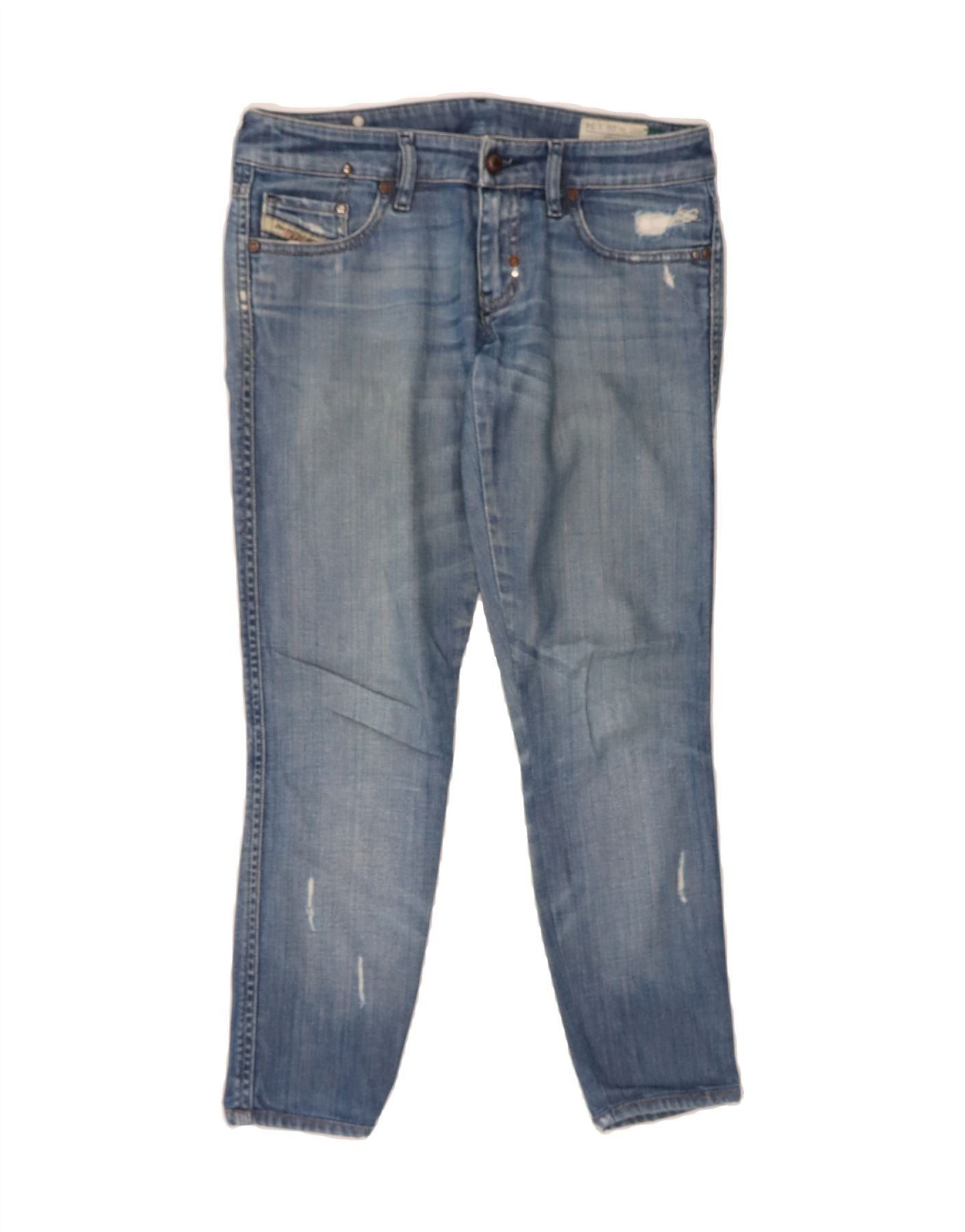 Diesel Womens Lhela Slim Jeans W26 L25 Blue Cotton Size 42" / US 20 - 1 Thumbnail