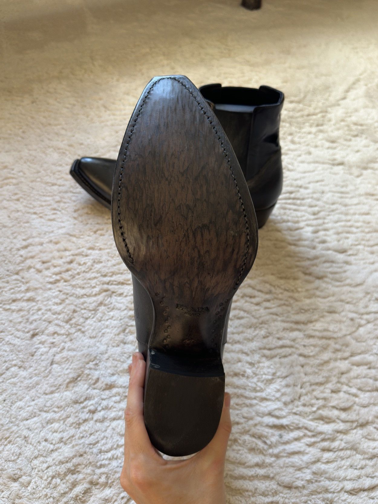 Prada Prada leather used boots Size US 11 / EU 44 - 3 Thumbnail