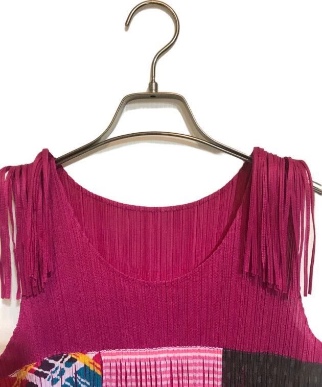 Issey Miyake issey miyake size:4 Fringed pleated dress Size 31" - 3 Thumbnail