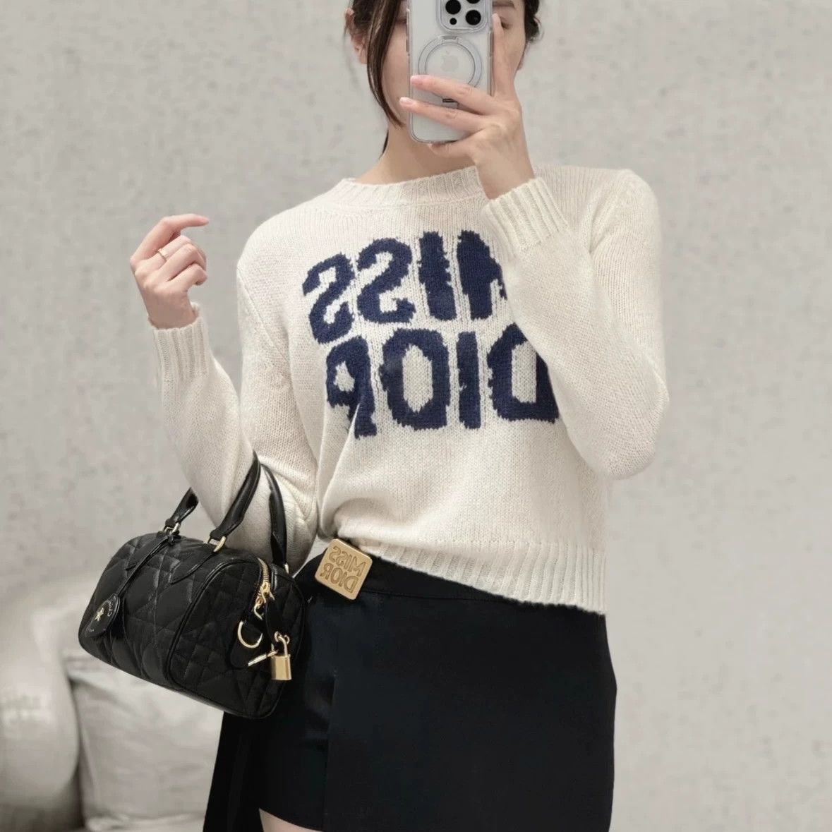 Christian Dior Monsieur Dior mar539 24FW logo long sleeve cashmere 34 Size XS / US 0-2 / IT 36-38 - 7 Thumbnail