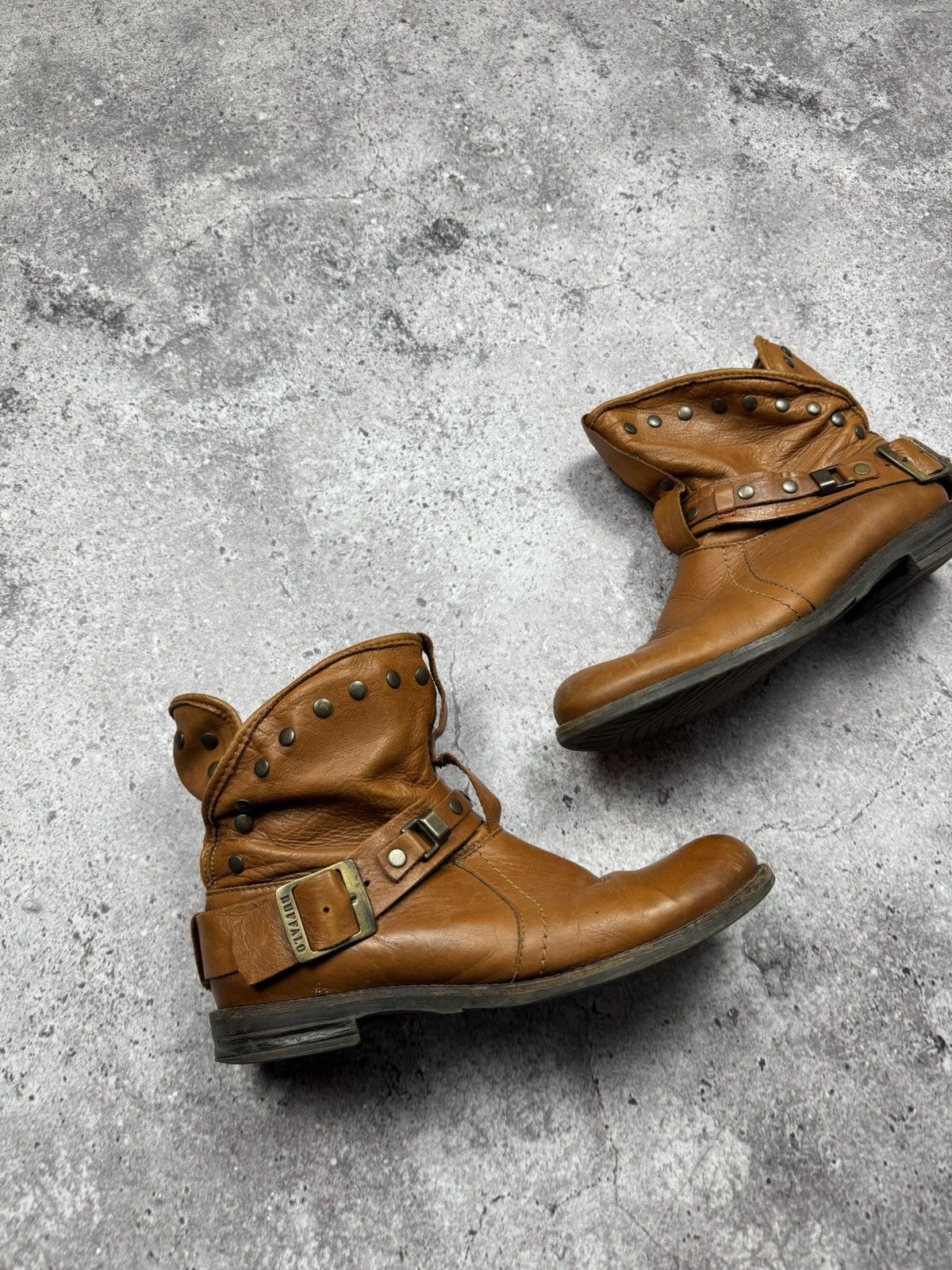 Japanese Brand A.S.9.8 Buffalo Style Studded Belted Boots Leather Japanese Size US 8 / EU 41 - 2 Thumbnail