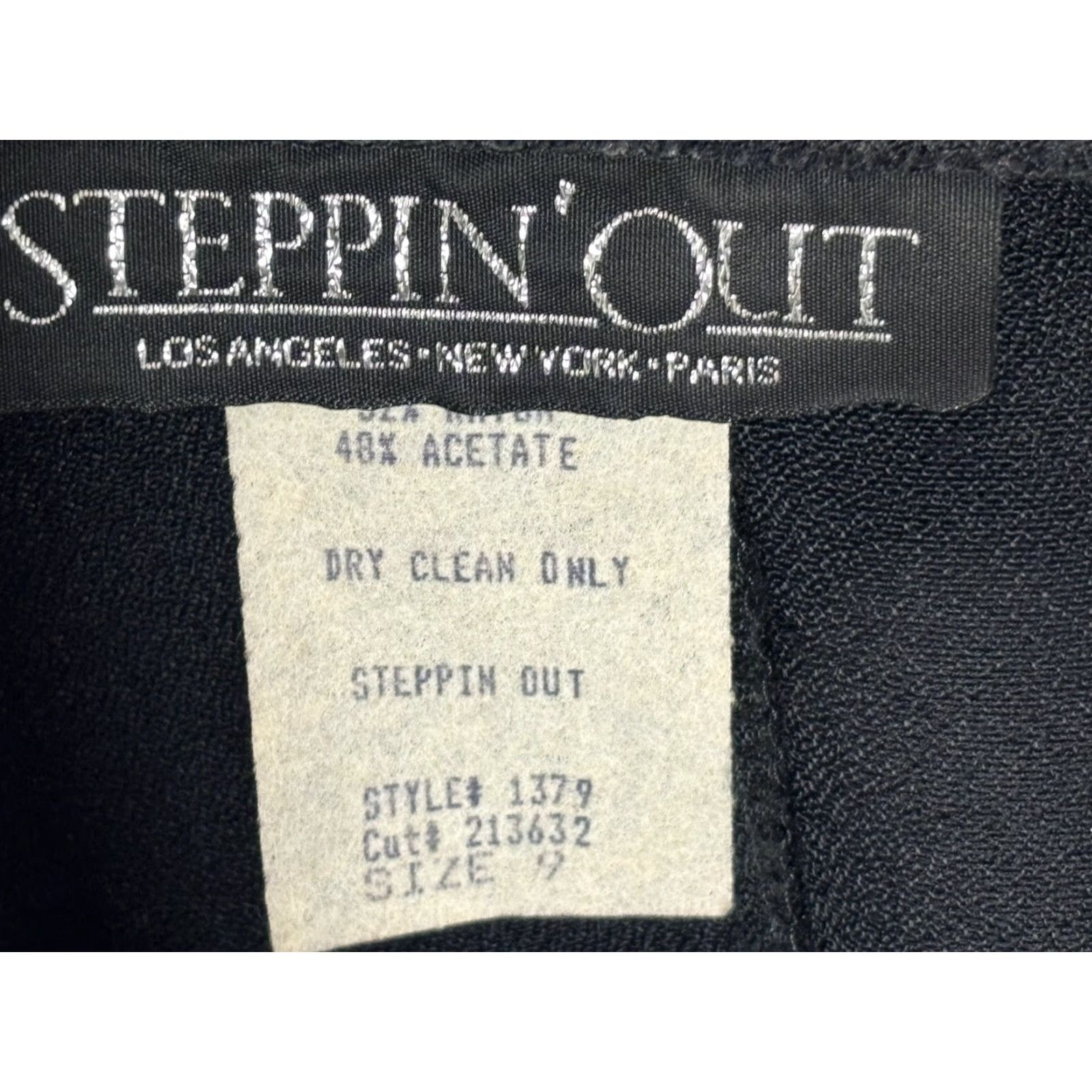 Vintage VINTAGE Steppin’ Out Maxi Dress Gown Juniors 9 Black Grunge 90s Formal Womens Size M / US 6-8 / IT 42-44 - 7 Thumbnail