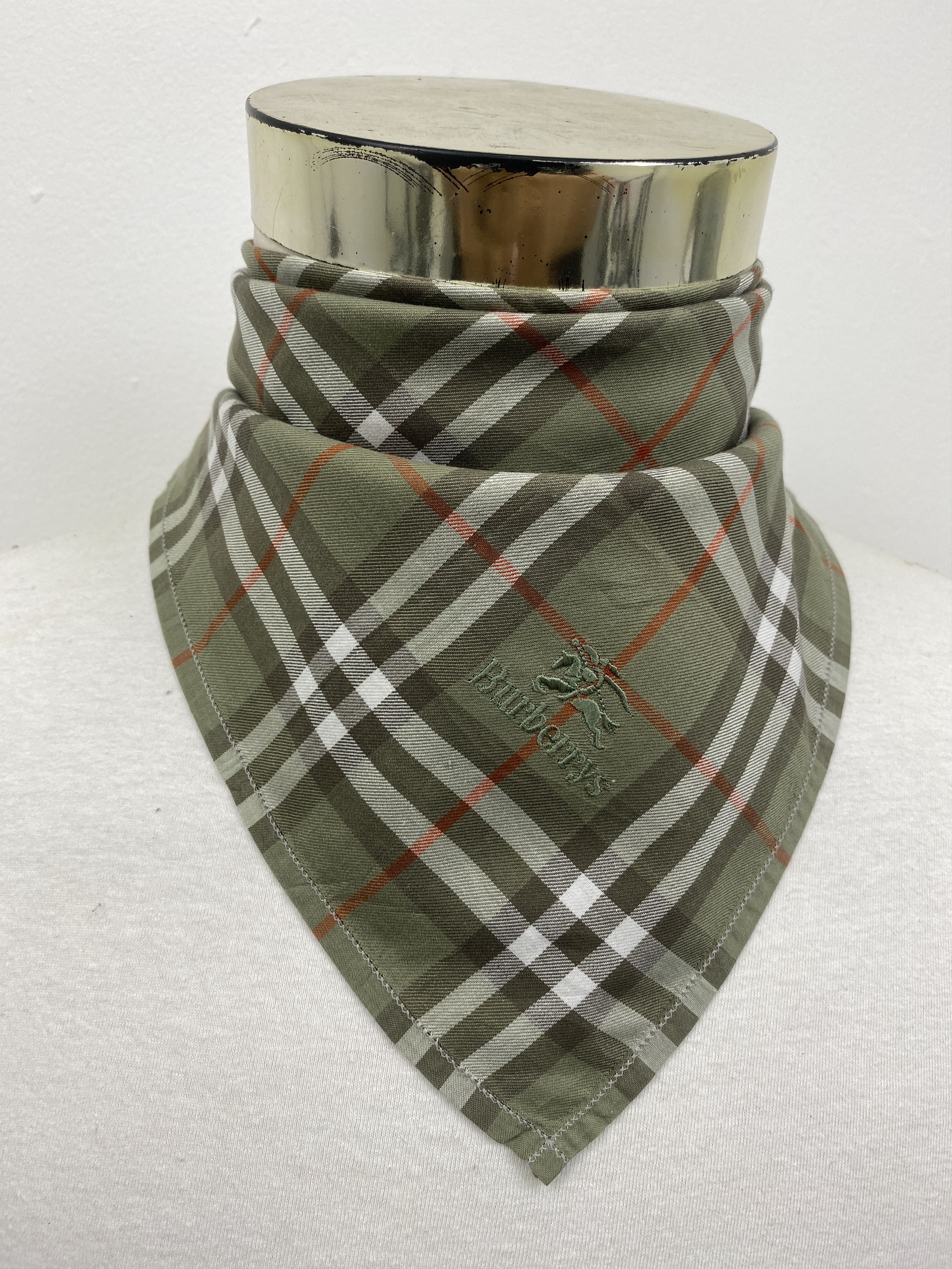 Burberry × Vintage Burberry Handkerchief / Bandana / Neckerchief HKC0223 Size ONE SIZE - 2 Thumbnail