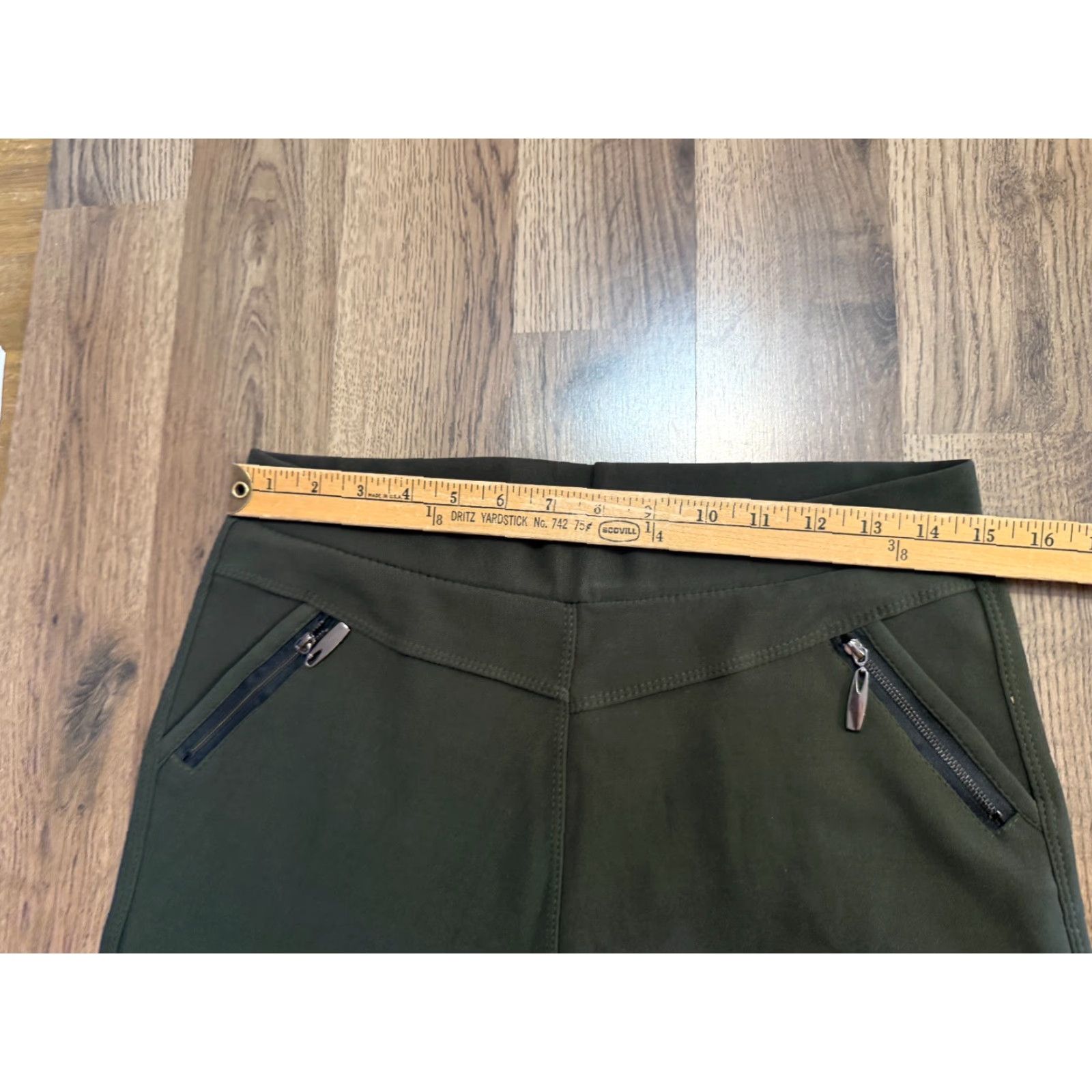 Vintage Coco + Carmen Pants Women's XXL Green Pull On Straight Ankle (2XL) Casual Col Size 40" / US 18 - 7 Thumbnail