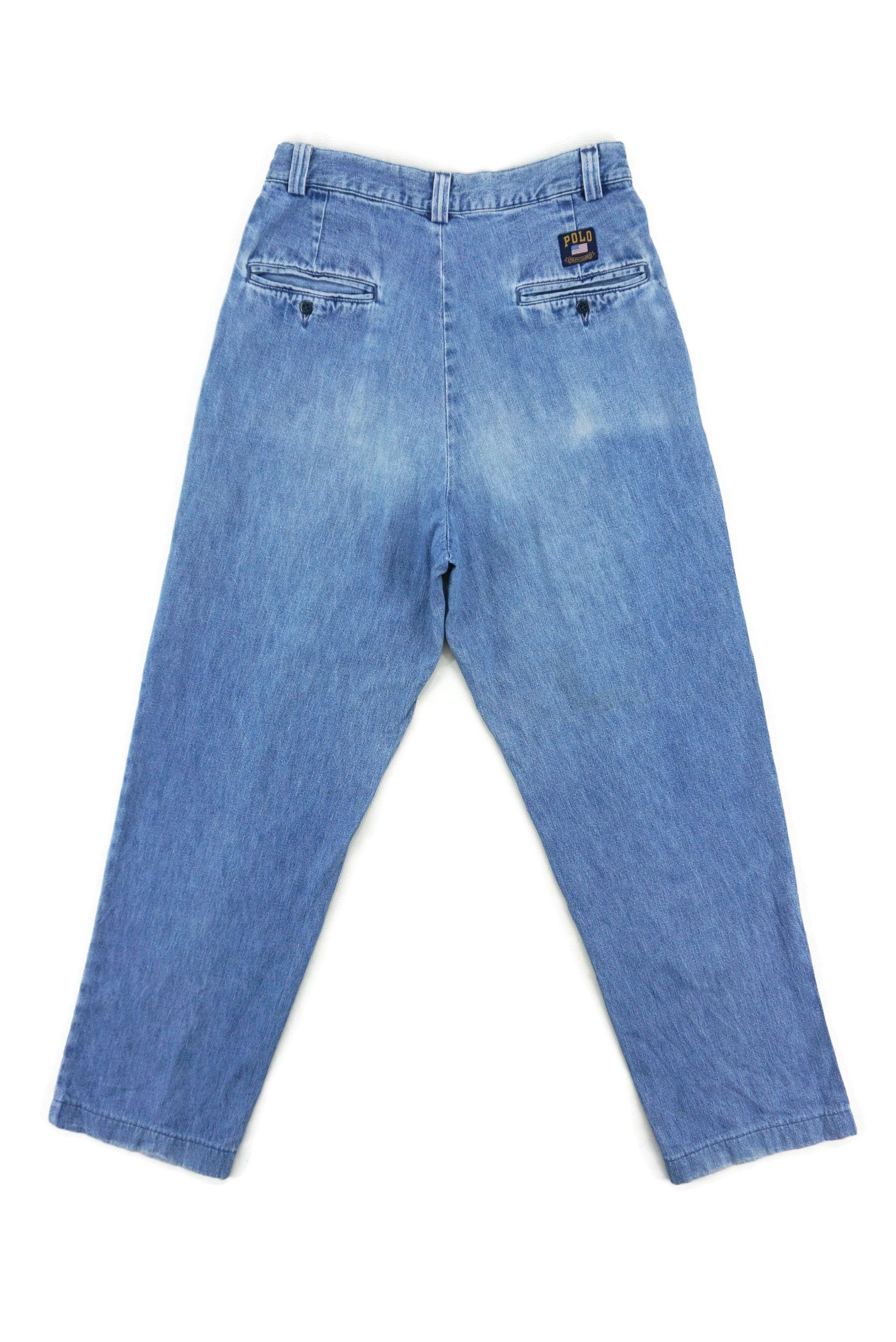 Polo Ralph Lauren Vintage Polo Jeans fits W29xL30 Baggy Distressed Denim Size US 29 - 2 Thumbnail