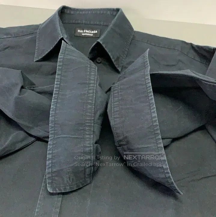 Balenciaga Balenciaga Black Long Sleeve Logo Shirt. Size US M / EU 48-50 / 2 - 2 Thumbnail