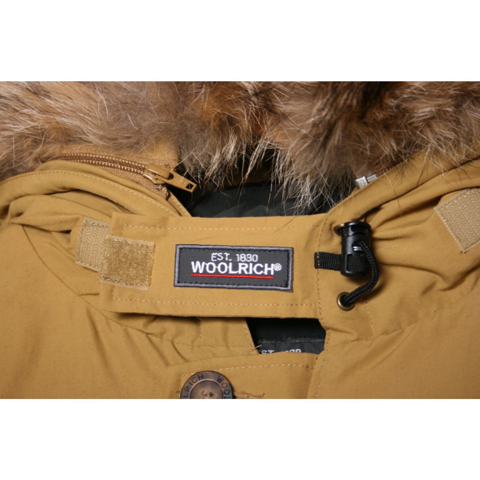 Vintage Woolrich Jacket 3XLT Bomber Hooded Coyote Fur Trim Winter 60/40 Cotton Nylon 60/40 Down Tan Mens Large & Tall Size US XXL / EU 58 / 5 - 3 Thumbnail