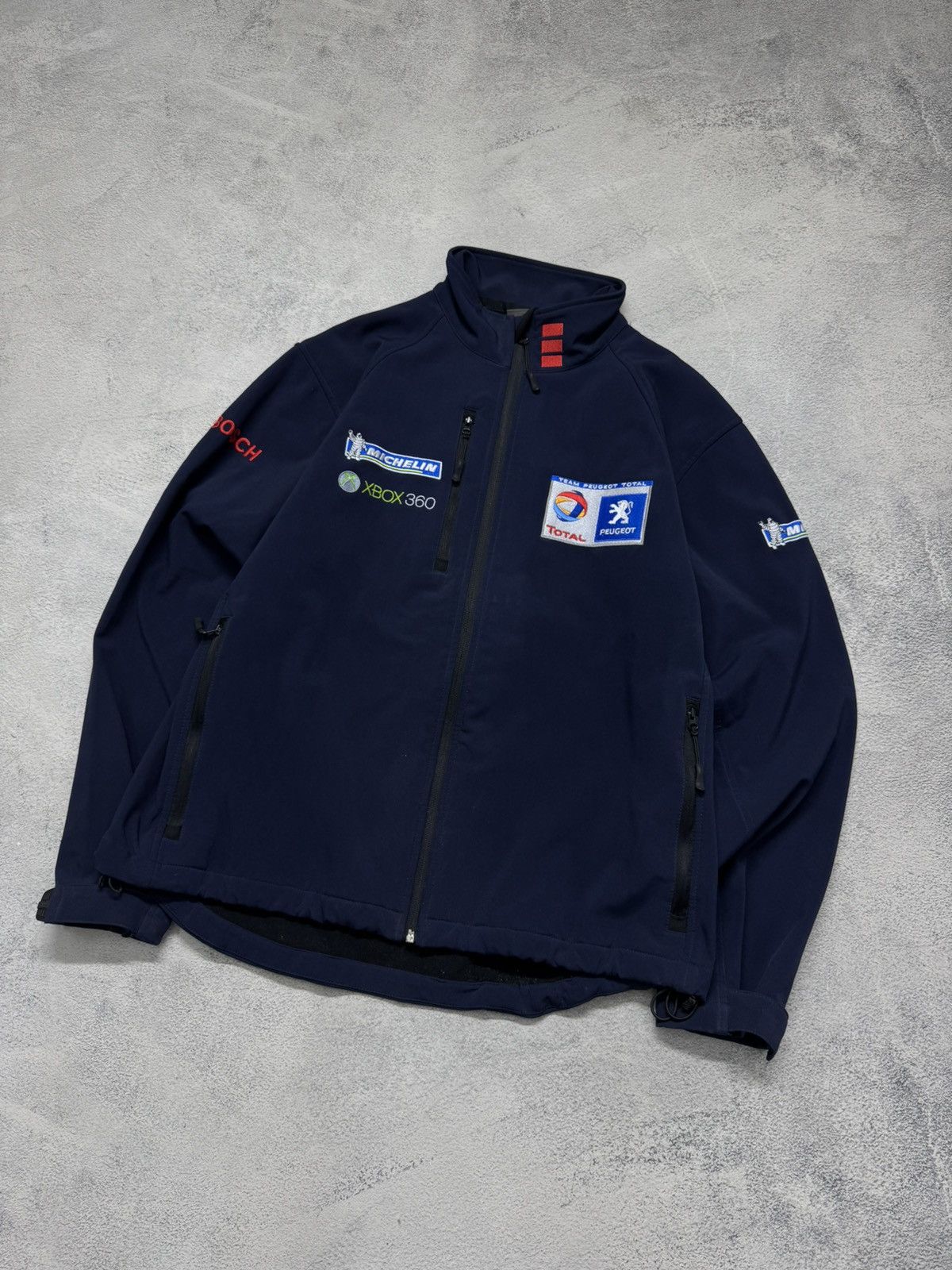 Jerzees Vintage Peugeot Sport Formula One Racing Soft Shell Jacket Size US L / EU 52-54 / 3 - 7 Thumbnail