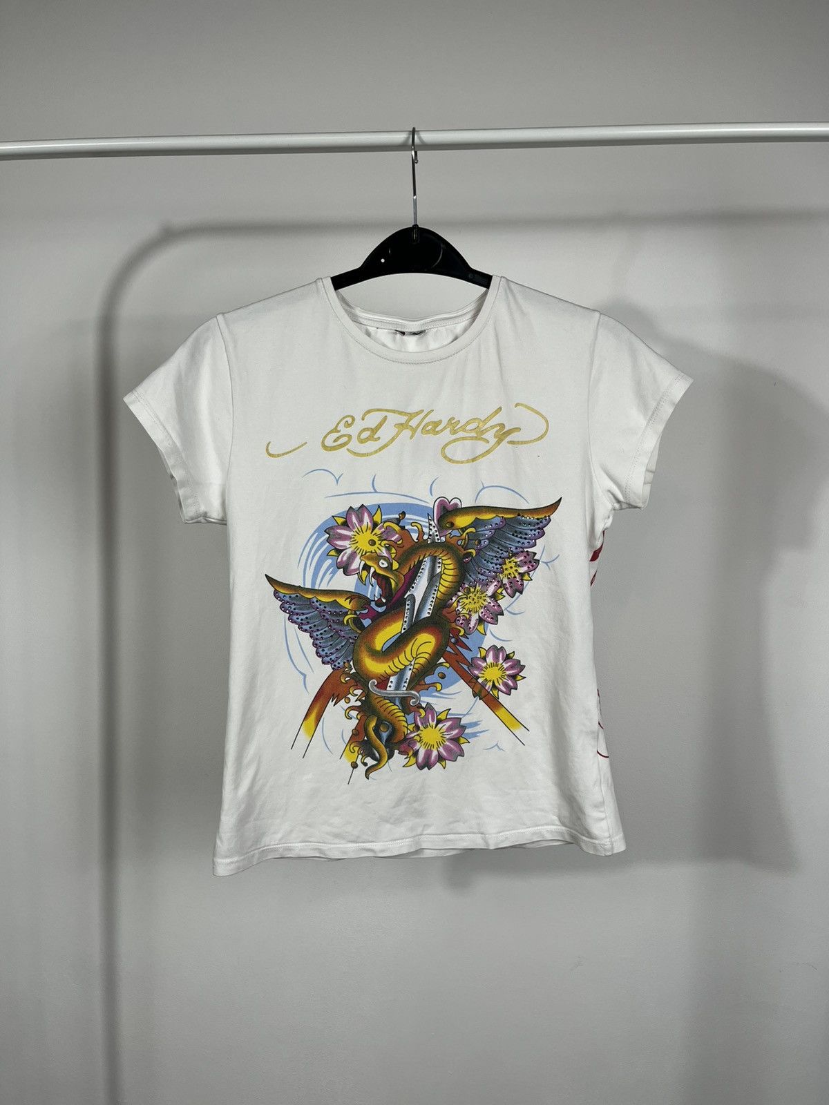 Ed Hardy Ed Hardy Women’s XS Dragon Tattoo Graphic Tee Y2K Style Size XS / US 0-2 / IT 36-38 - 1 Thumbnail