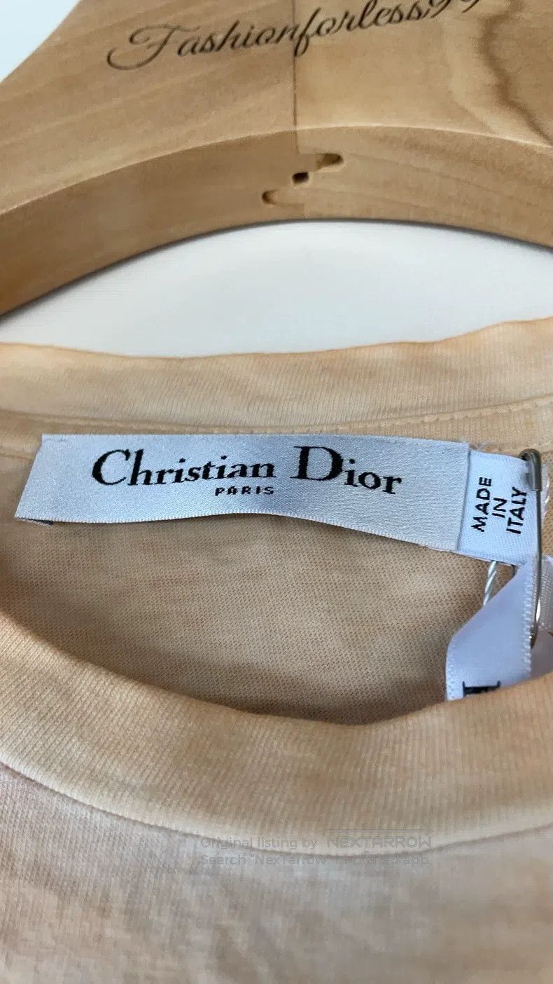 Dior Dior Yellow character pattern printed cotton round-neck sh Size L / US 10 / IT 46 - 3 Thumbnail