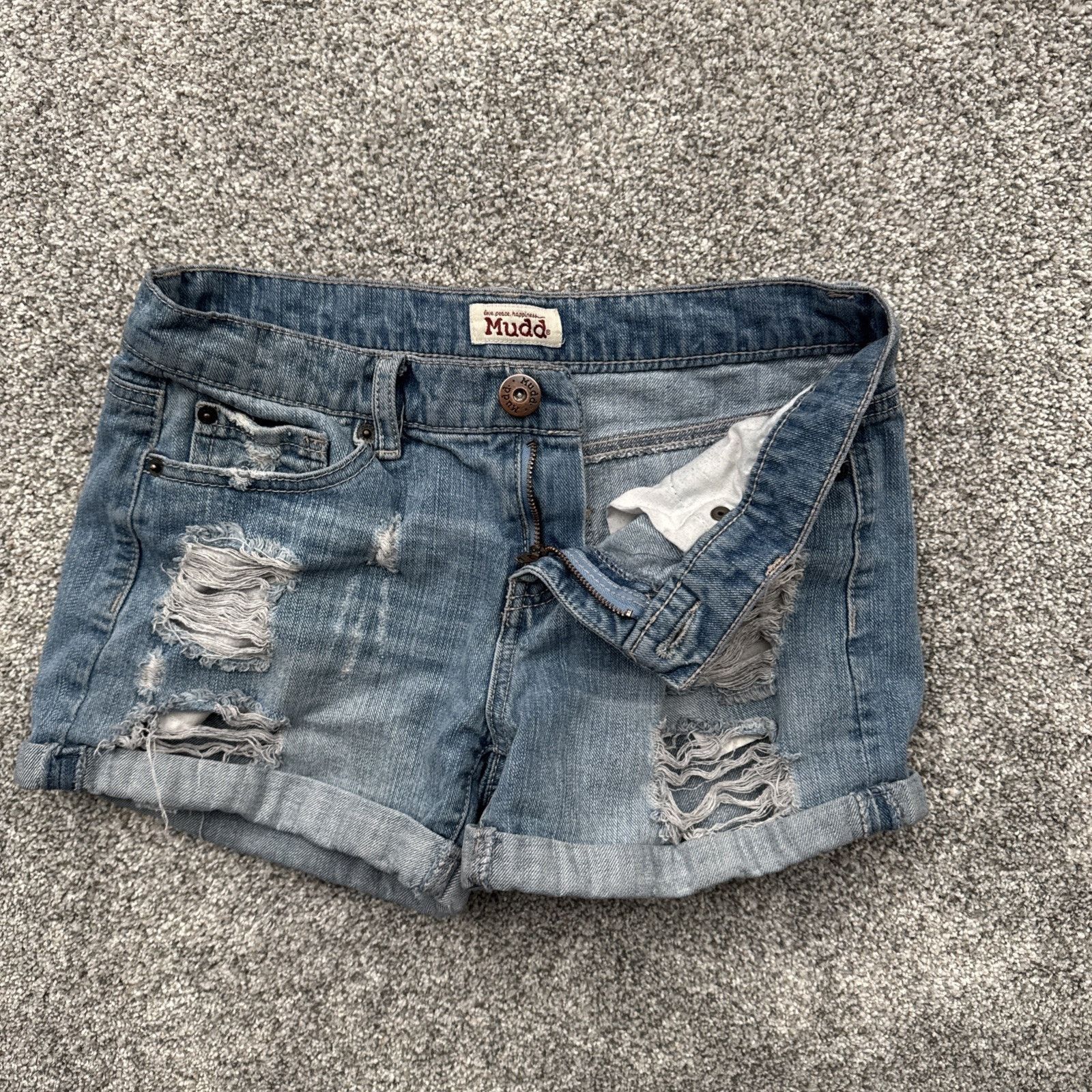 Other Y2K Inspired Short Womens 5 Distressed Ripped Grunge Skater Size 25" / US 0 / IT 36 - 6 Thumbnail