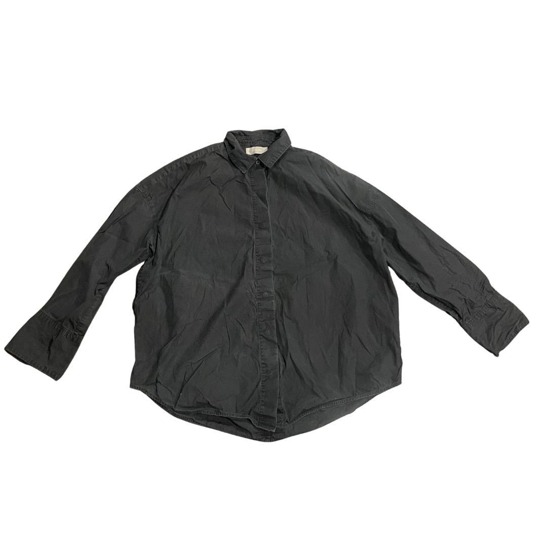 Everlane Everyday Black Button up Collar Shirt Large Relaxed Fit Chic Size L / US 10 / IT 46 - 2 Thumbnail