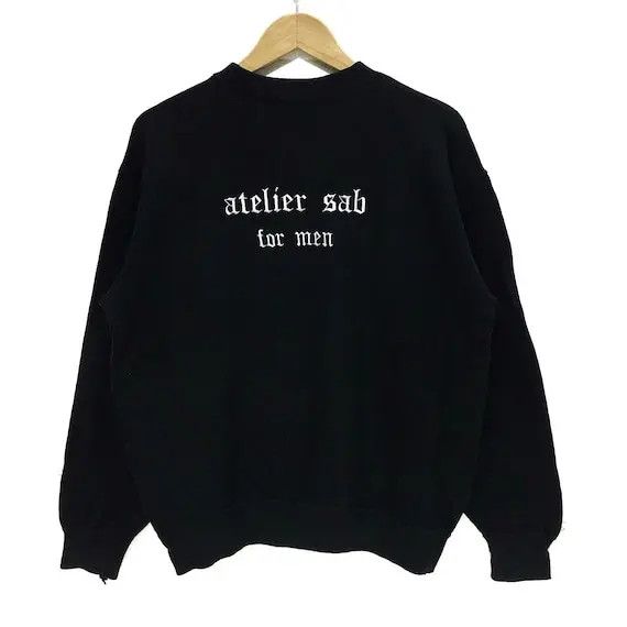 Other Vintage ATELIER SAB ITALY Stock Logo Sweatshirt Jumper Size US M / EU 48-50 / 2 - 1 Thumbnail