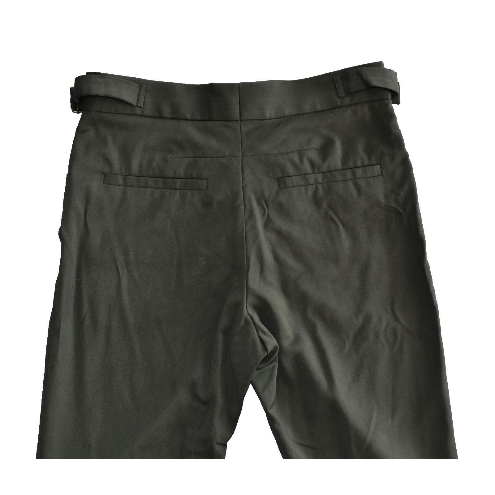 Cos COS Olive Twill Adjustable Strap Waist Ankle Zip Pants US 2 Size 26" / US 2 / IT 38 - 4 Thumbnail